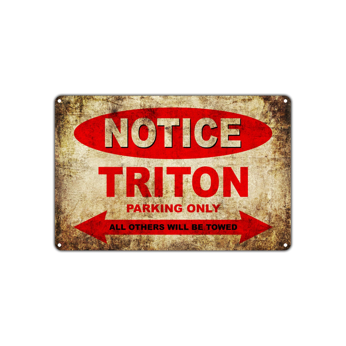 Notice Triton Motorcycles Parking Only All Others Will Be Towed Vintage Metal Decor Art Shop Aluminum Sign Plate