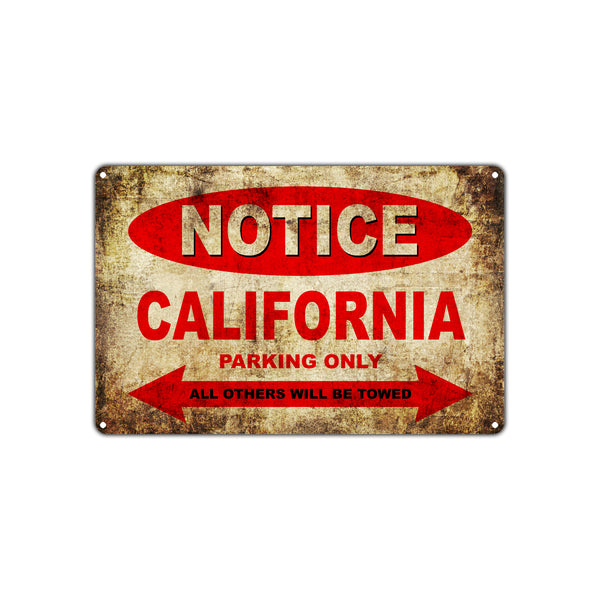 Notice California Motorcycle Parking Only Vintage Parking Sign Sign