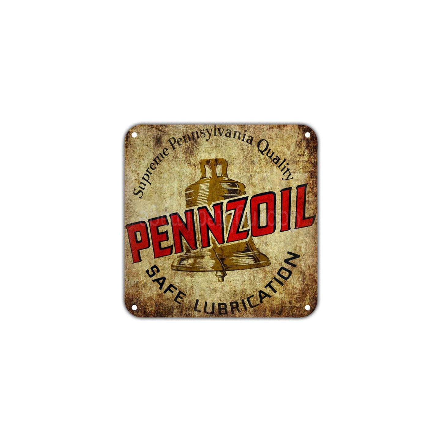 Pennzoil Safe Lubrication Pennsylvania Wall Decor Art Retro Vintage Aluminum Plate Gift Metal Sign