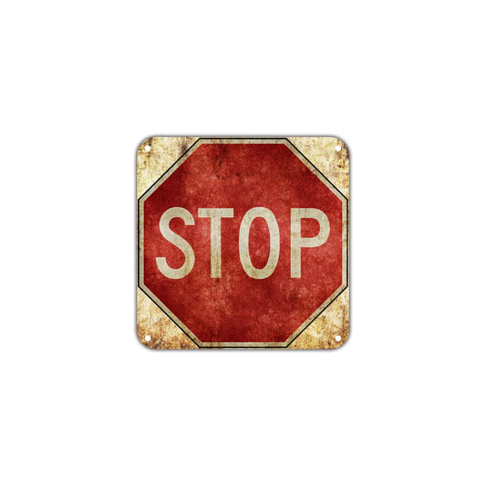 Stop Road Highway Wall Decor Art Retro Vintage Aluminum Plate Gift Metal Sign