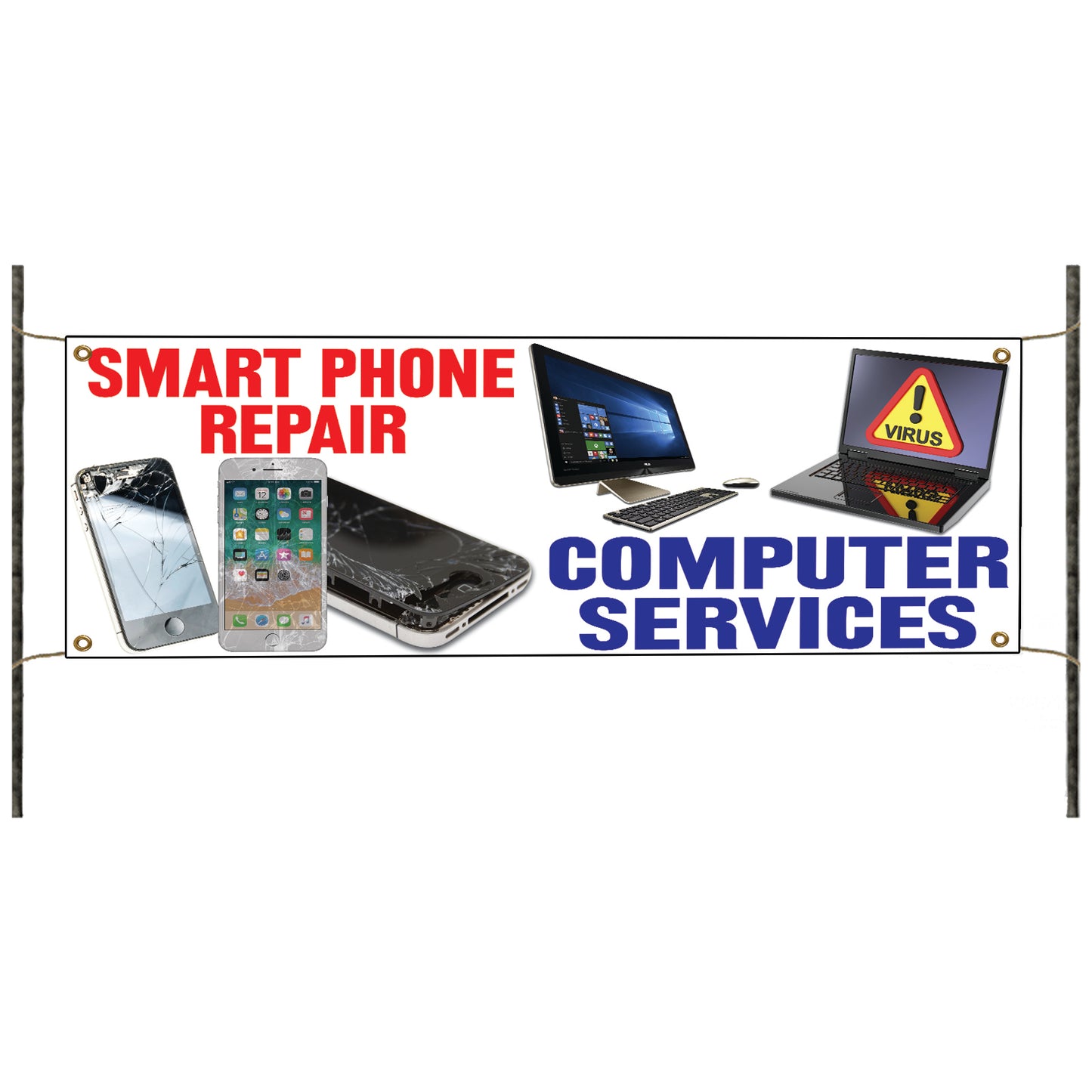 Smart Phone Repair Computer Service Vinyl Banner Sign