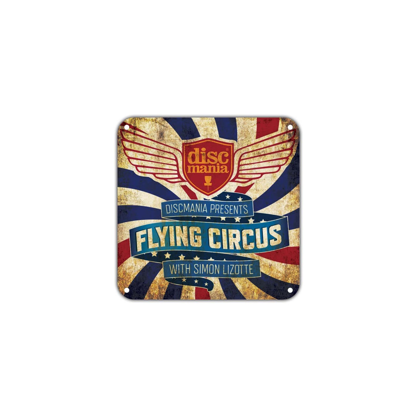 Discmania Presents Flying Circus Wall Decor Art Retro Vintage Aluminum Plate Gift Metal Sign