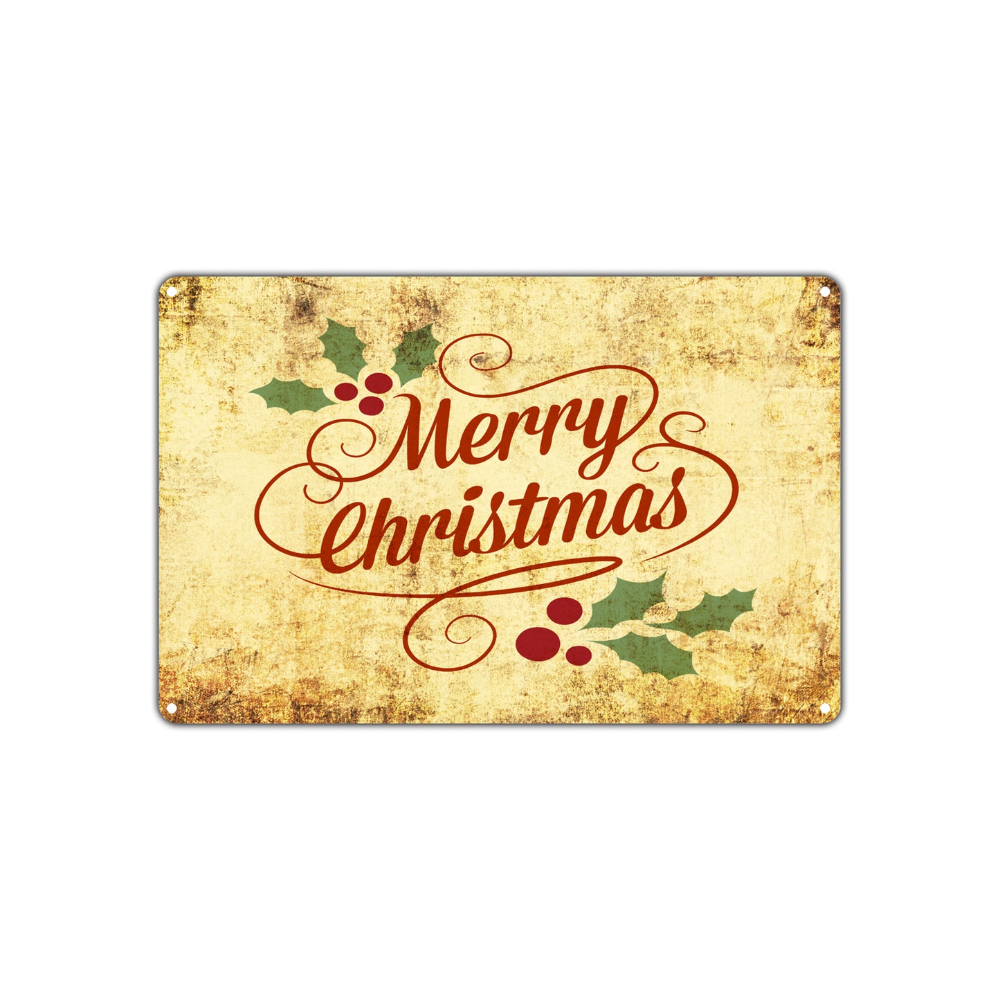 Merry Christmas Festival Event Celebration Vintage Retro Metal Sign Decor Art Sign