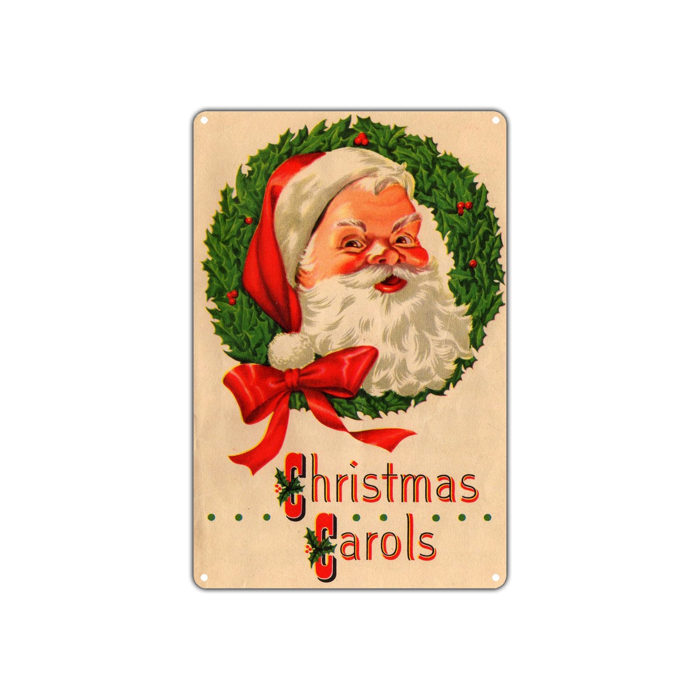 Christmas Carols Entertainment Childrens Party Festival Vintage Retro Wall Decor Art Shop Aluminum