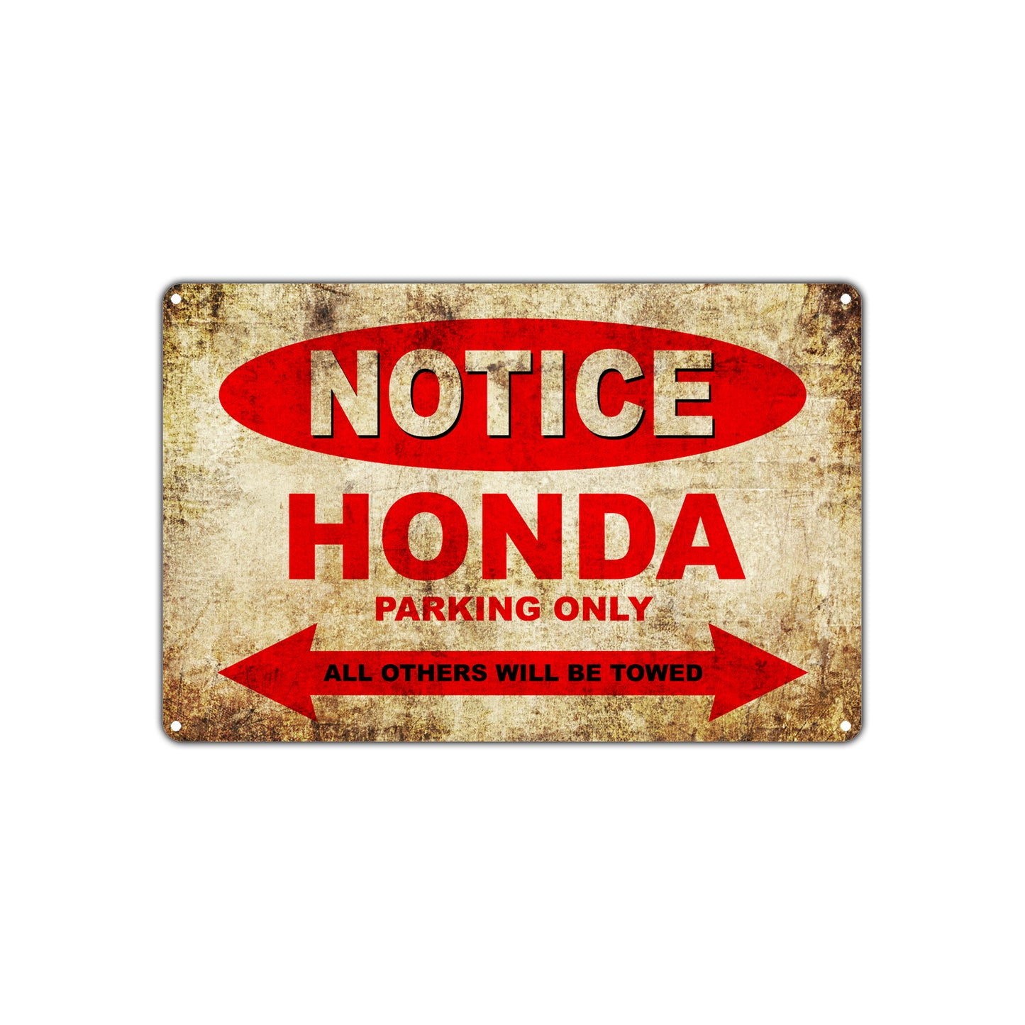 Notice Honda Parking Only All Others Will Be Towed Cars Novelty Vintage Retro Decor Metal Aluminum