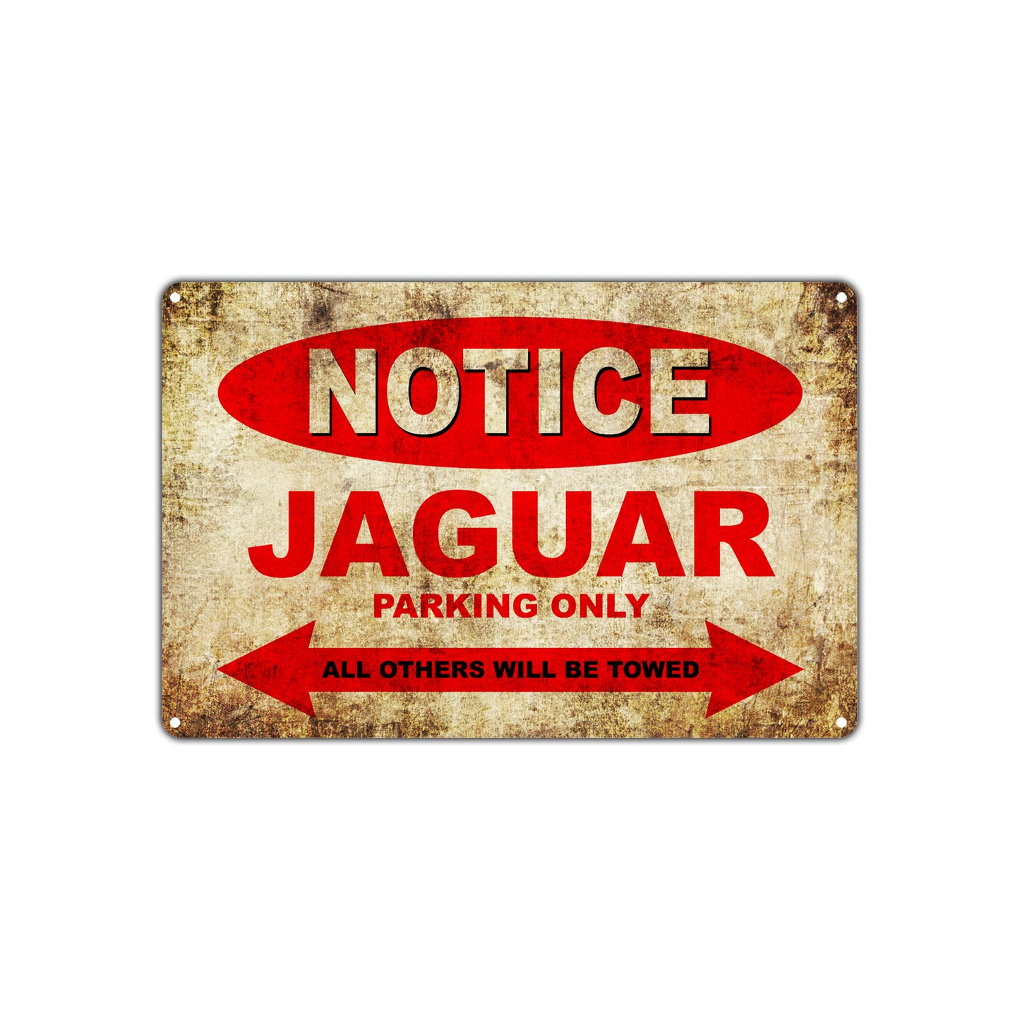 Notice Jaguar Parking Only All Others Will Be Towed Cars Novelty Vintage Retro Decor Metal Aluminum