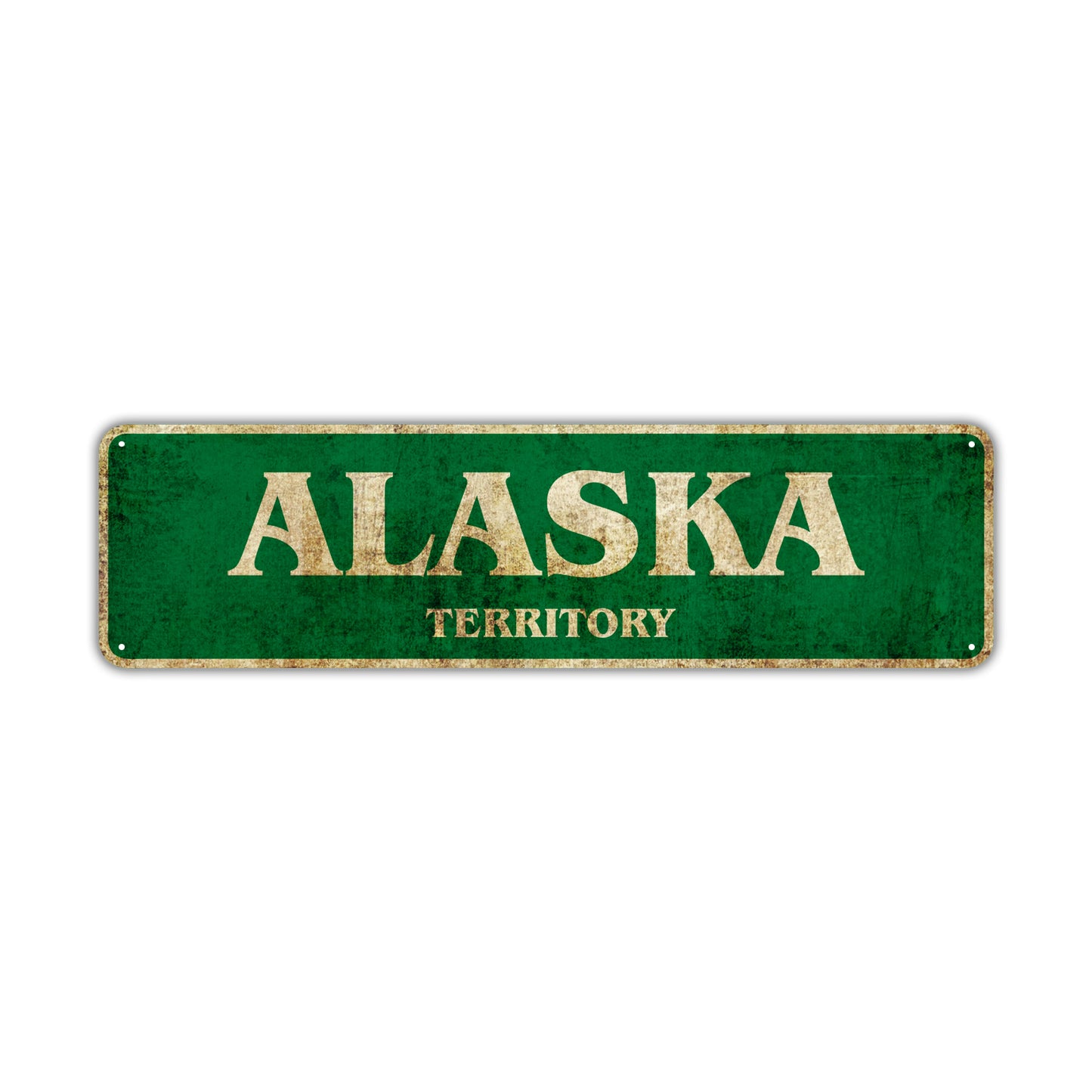 Alaska Territory Vintage Retro Street Sign Rustic Metal Aluminum Decor Wall Shop Man Cave Bar Gift