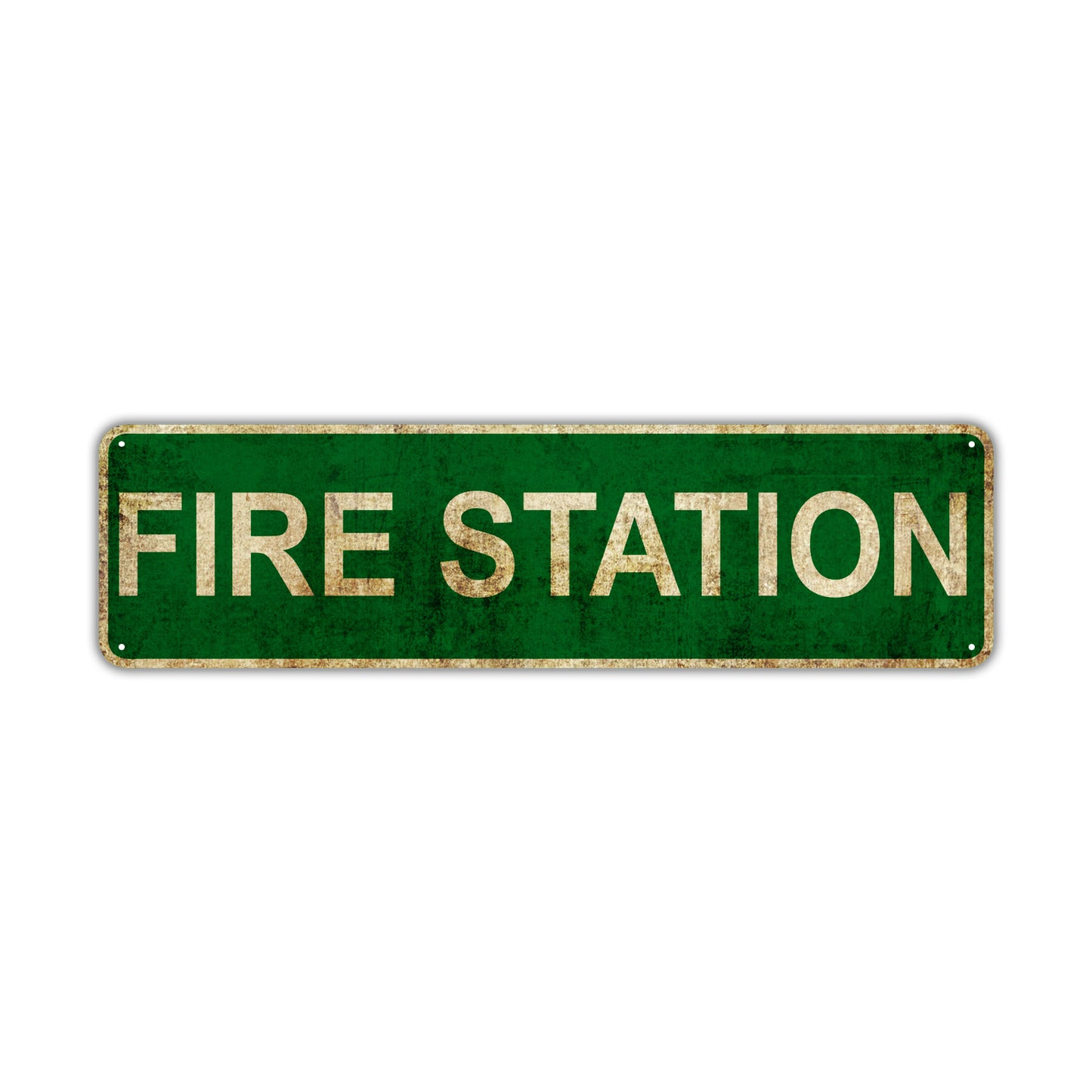 Fire Station Vintage Retro Street Sign Rustic Metal Aluminum Decor Wall Shop Man Cave Bar Gift