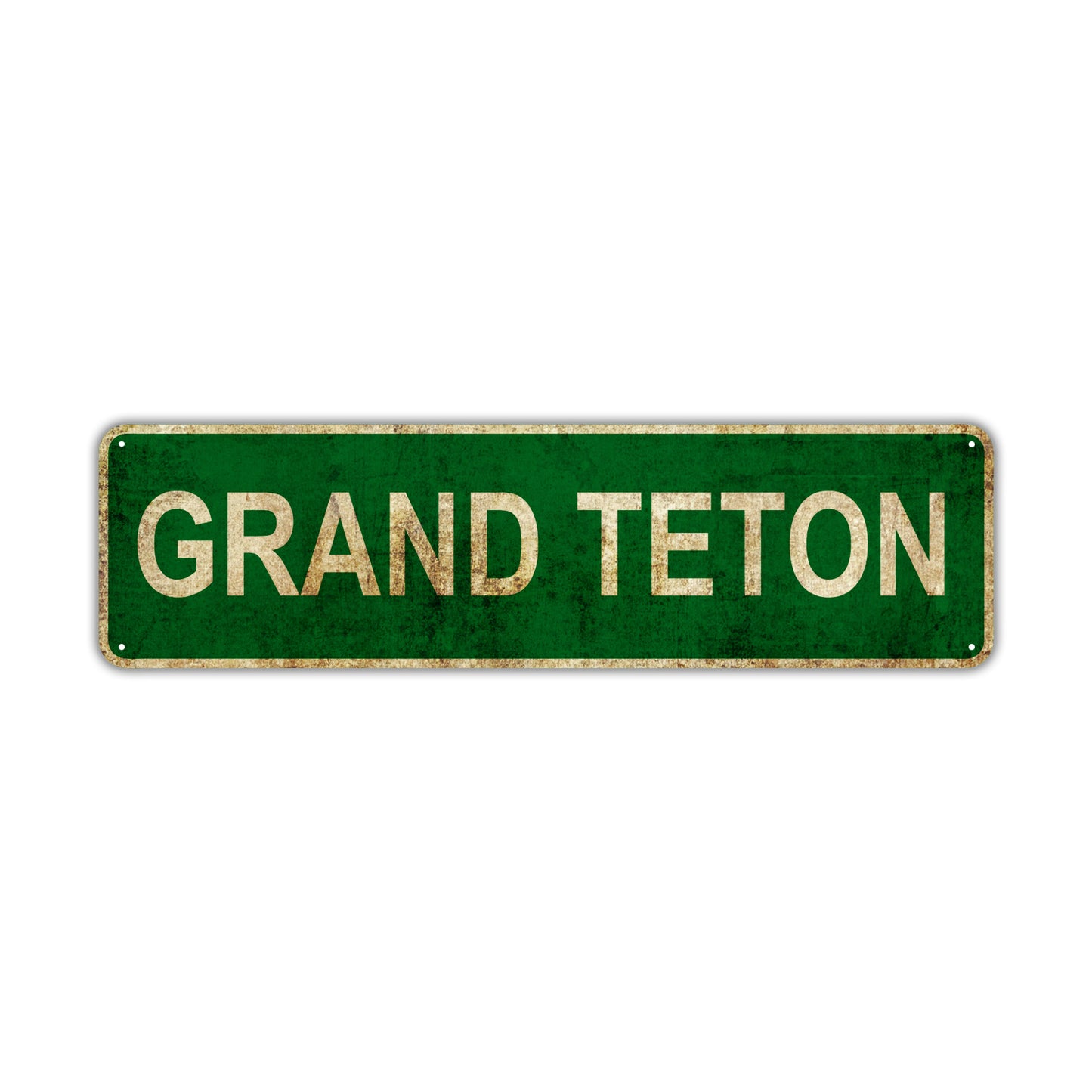Grand Teton Vintage Retro Street Sign Rustic Metal Aluminum Decor Wall Shop Man Cave Bar Gift