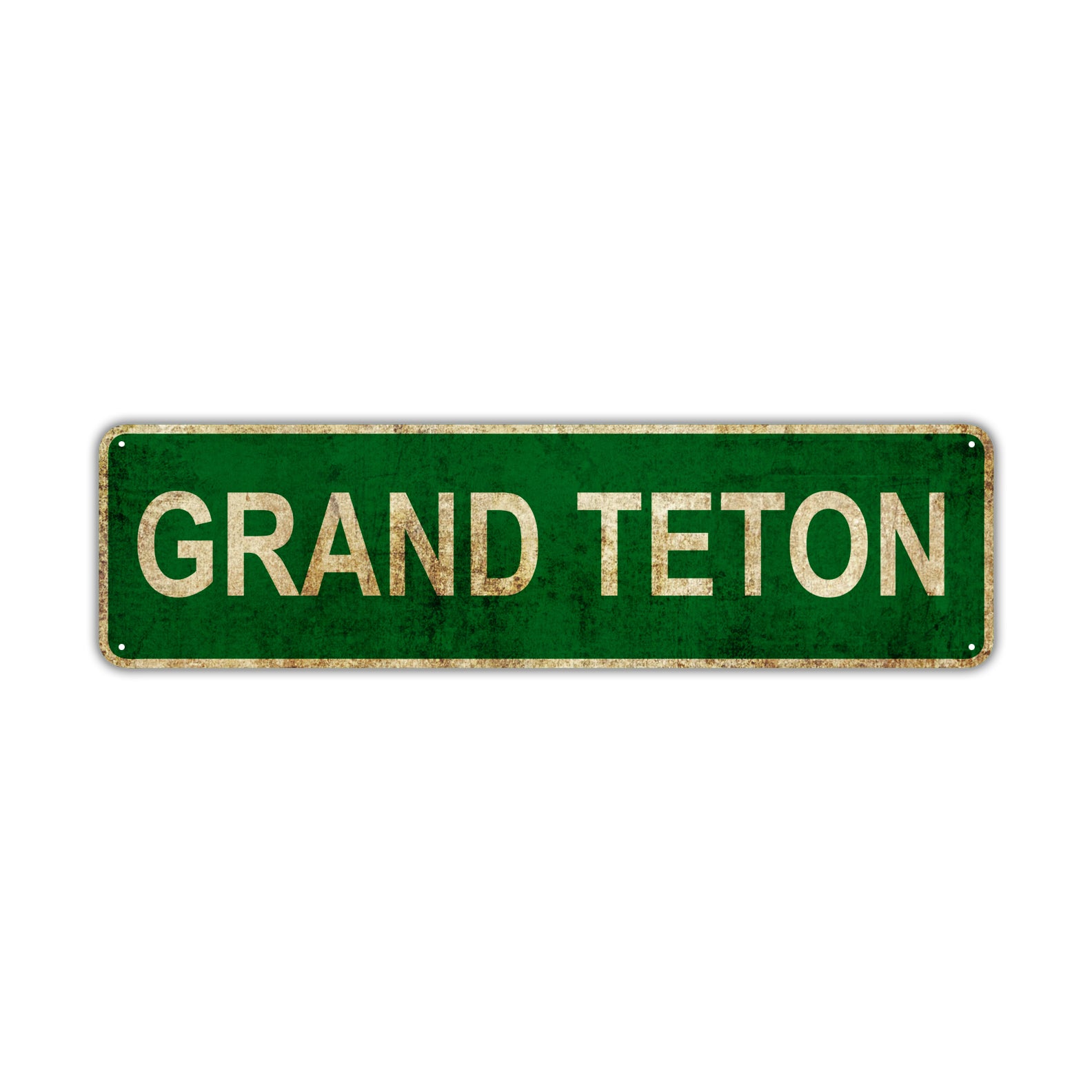 Grand Teton Vintage Retro Street Sign Rustic Metal Aluminum Decor Wall Shop Man Cave Bar Gift
