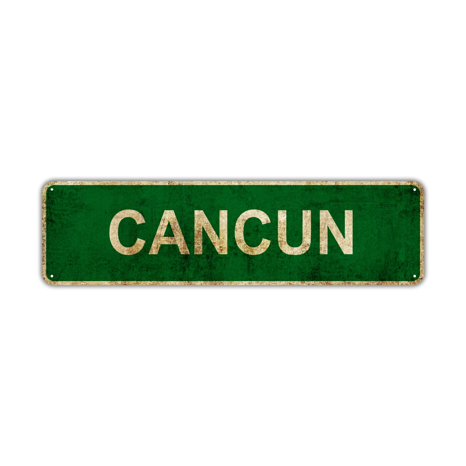 Cancun Vintage Retro Street Sign Rustic Metal Aluminum Decor Wall Shop Man Cave Bar Gift