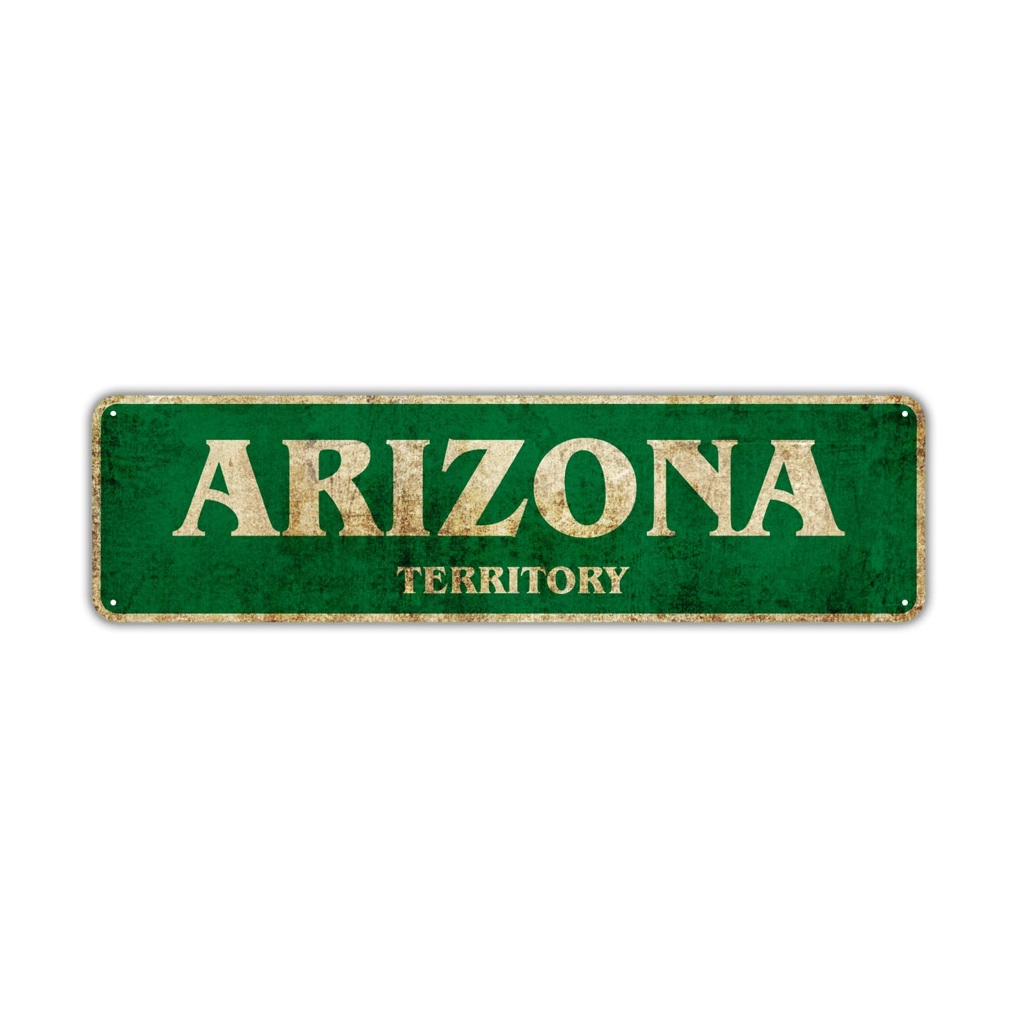 Arizona Territory Vintage Retro Street Sign Rustic Metal Aluminum Decor Wall Shop Man Cave Bar Gift