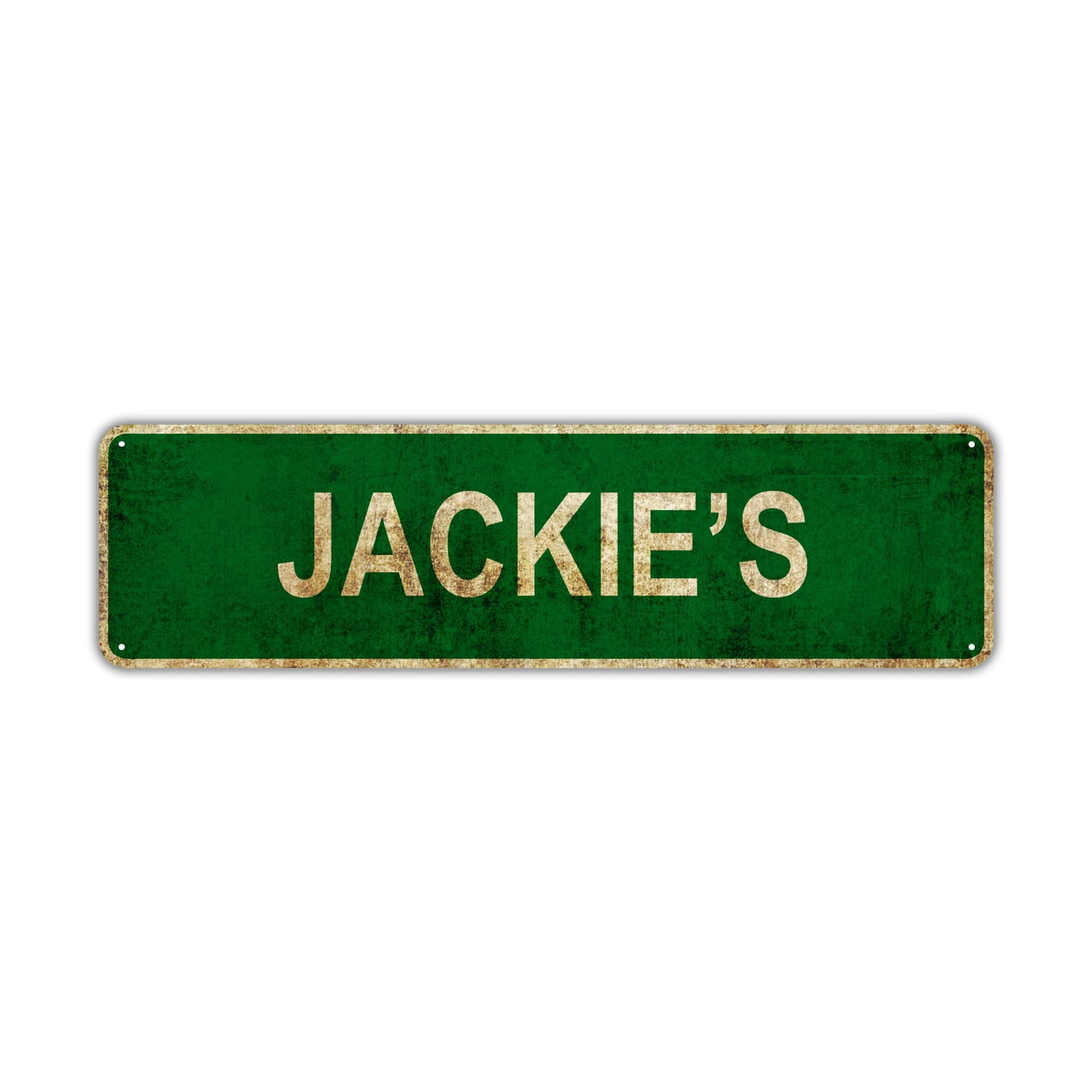 Jackie's Vintage Retro Street Sign Rustic Metal Aluminum Decor Wall Shop Man Cave Bar Gift