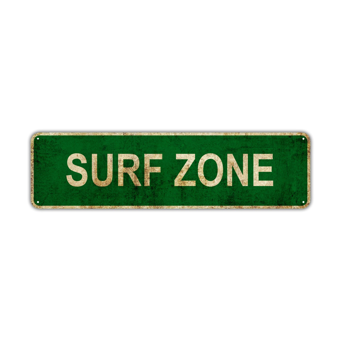 Surf Zone Vintage Retro Street Sign Rustic Metal Aluminum Decor Wall Shop Man Cave Bar Gift