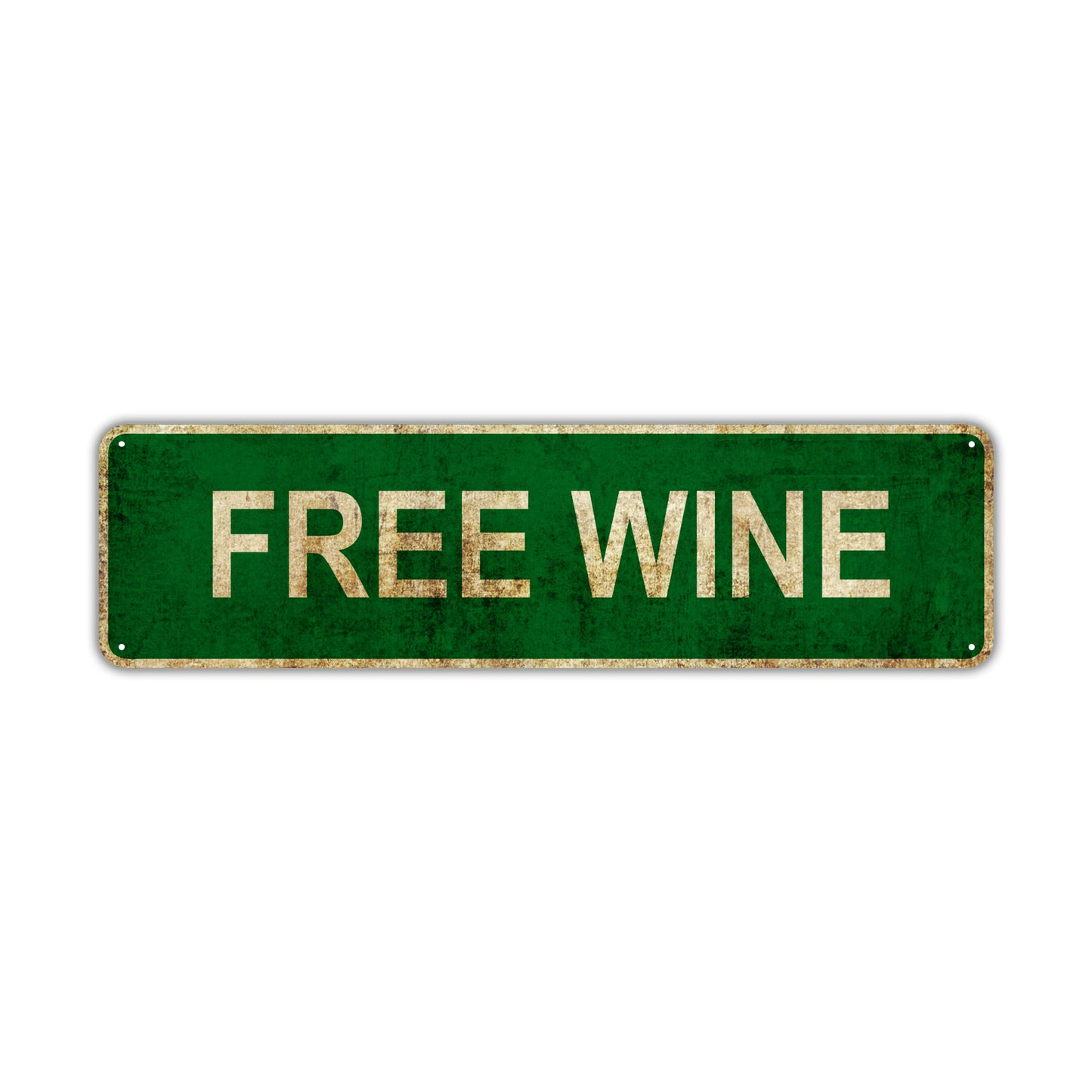 Free Wine Vintage Retro Street Sign Rustic Metal Aluminum Decor Wall Shop Man Cave Bar Gift
