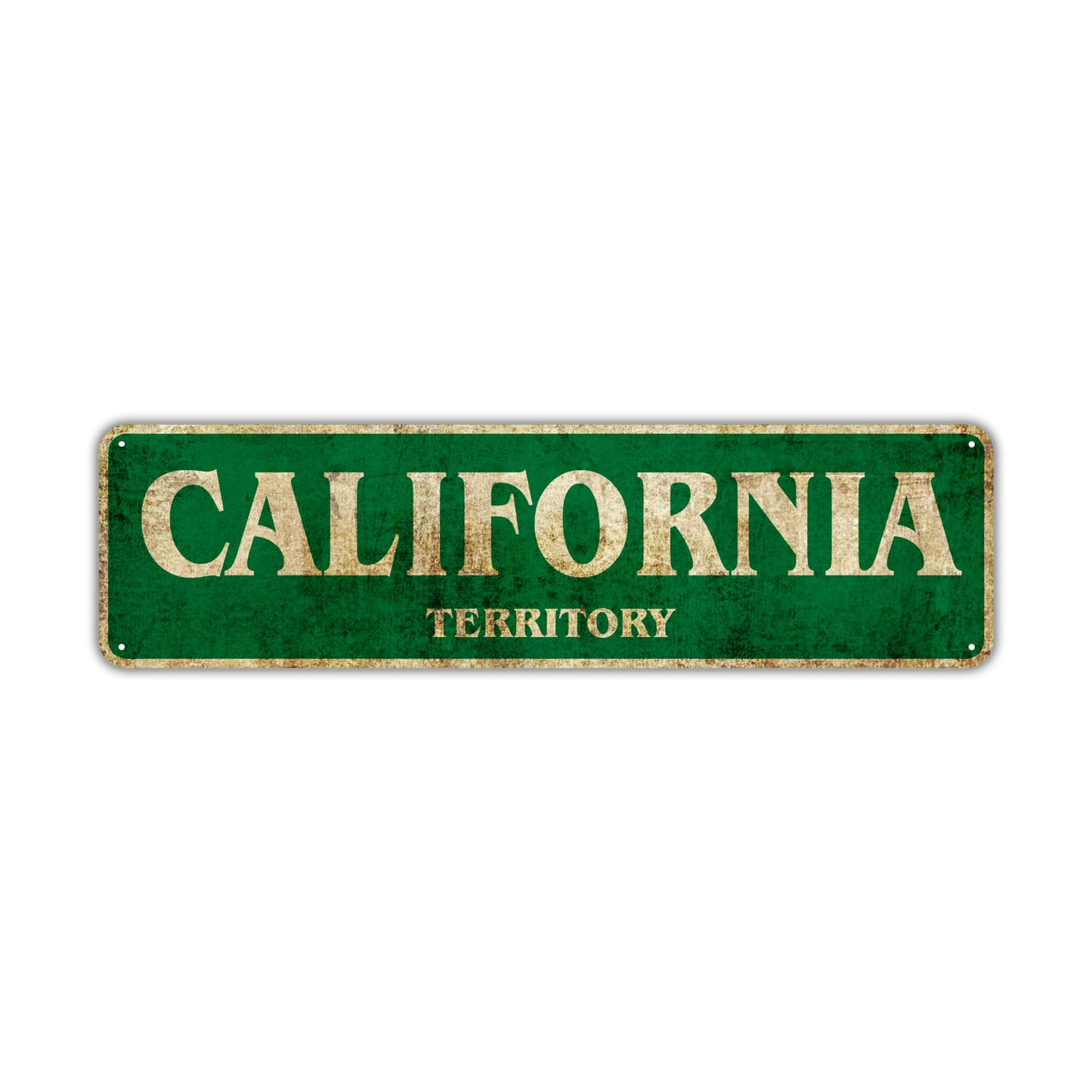 California Territory Vintage Retro Street Sign Rustic Metal Aluminum Decor Wall Shop Man Cave Bar Gift