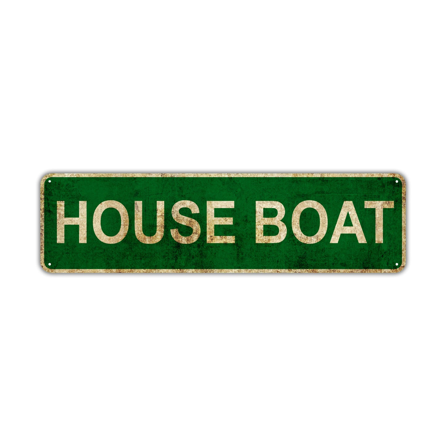 House Boat Vintage Retro Street Sign Rustic Metal Aluminum Decor Wall Shop Man Cave Bar Gift