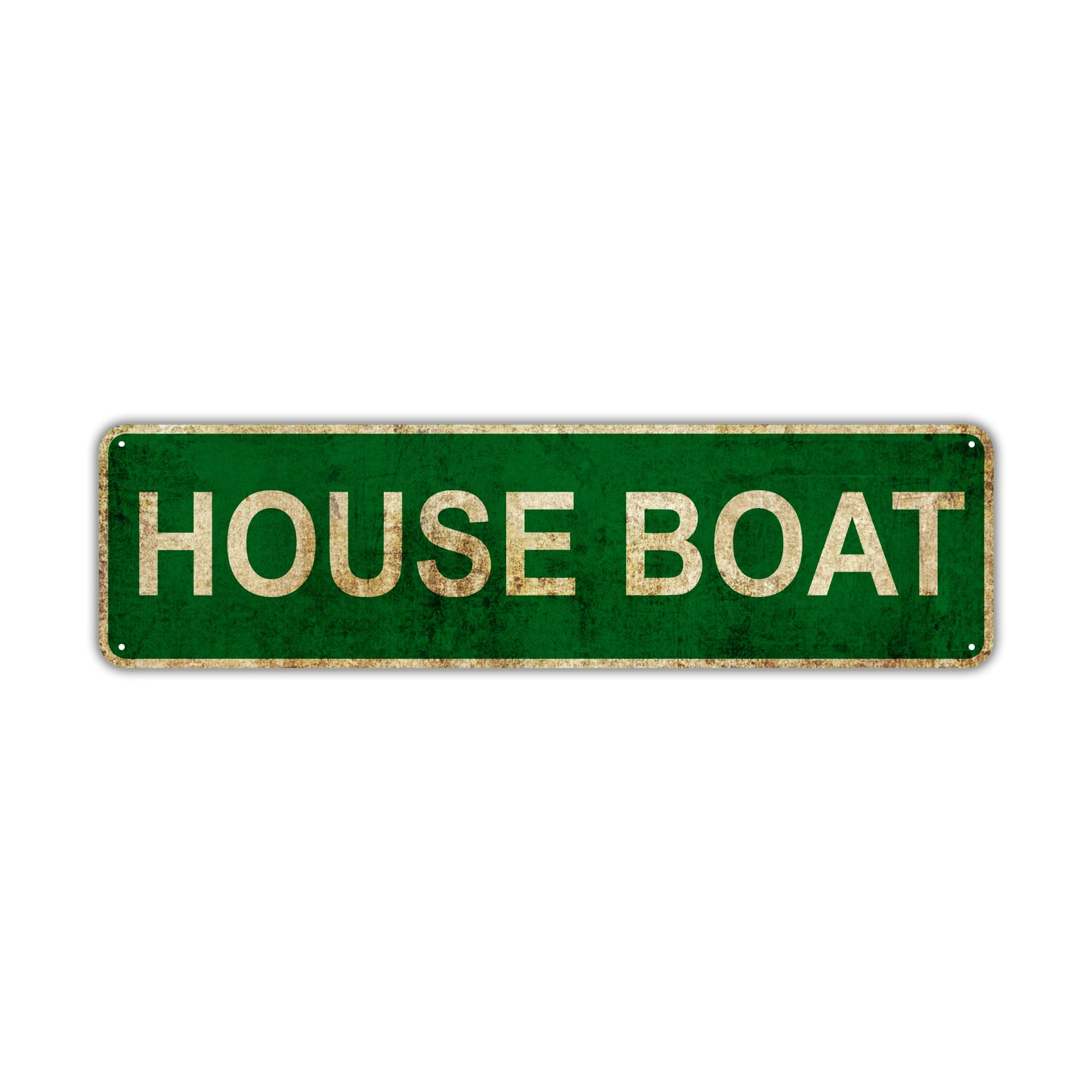 House Boat Vintage Retro Street Sign Rustic Metal Aluminum Decor Wall Shop Man Cave Bar Gift