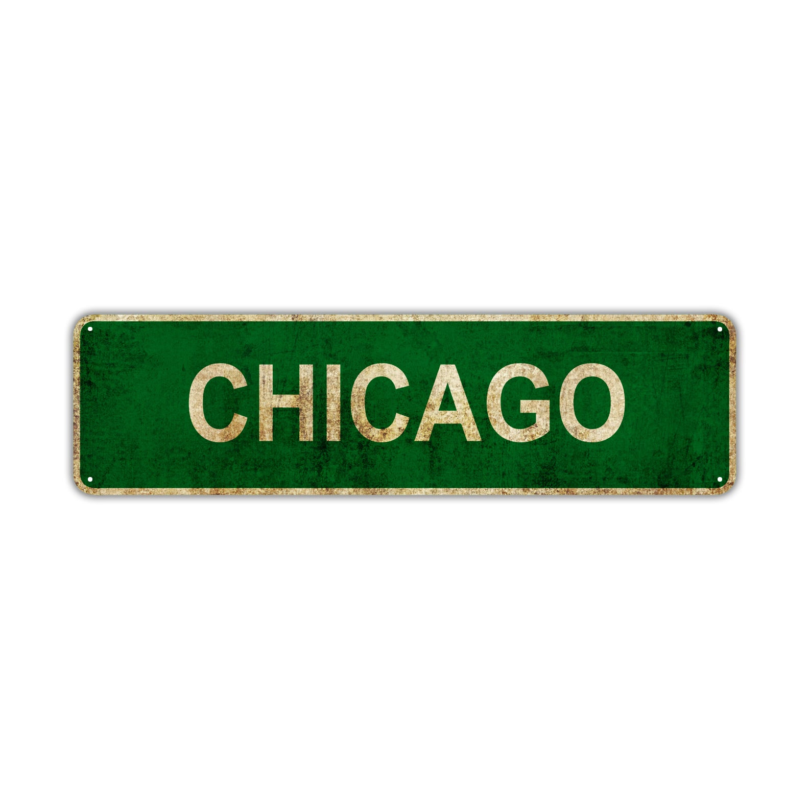 Chicago Vintage Retro Street Sign Rustic Metal Aluminum Decor Wall Shop Man Cave Bar Gift