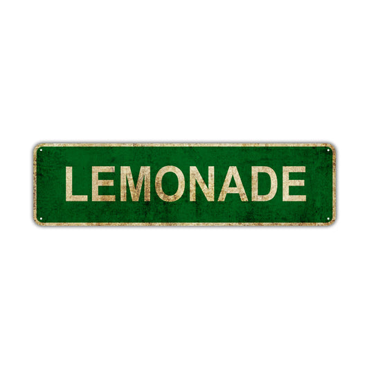 Lemonade Vintage Retro Street Sign Rustic Metal Aluminum Decor Wall Shop Man Cave Bar Gift