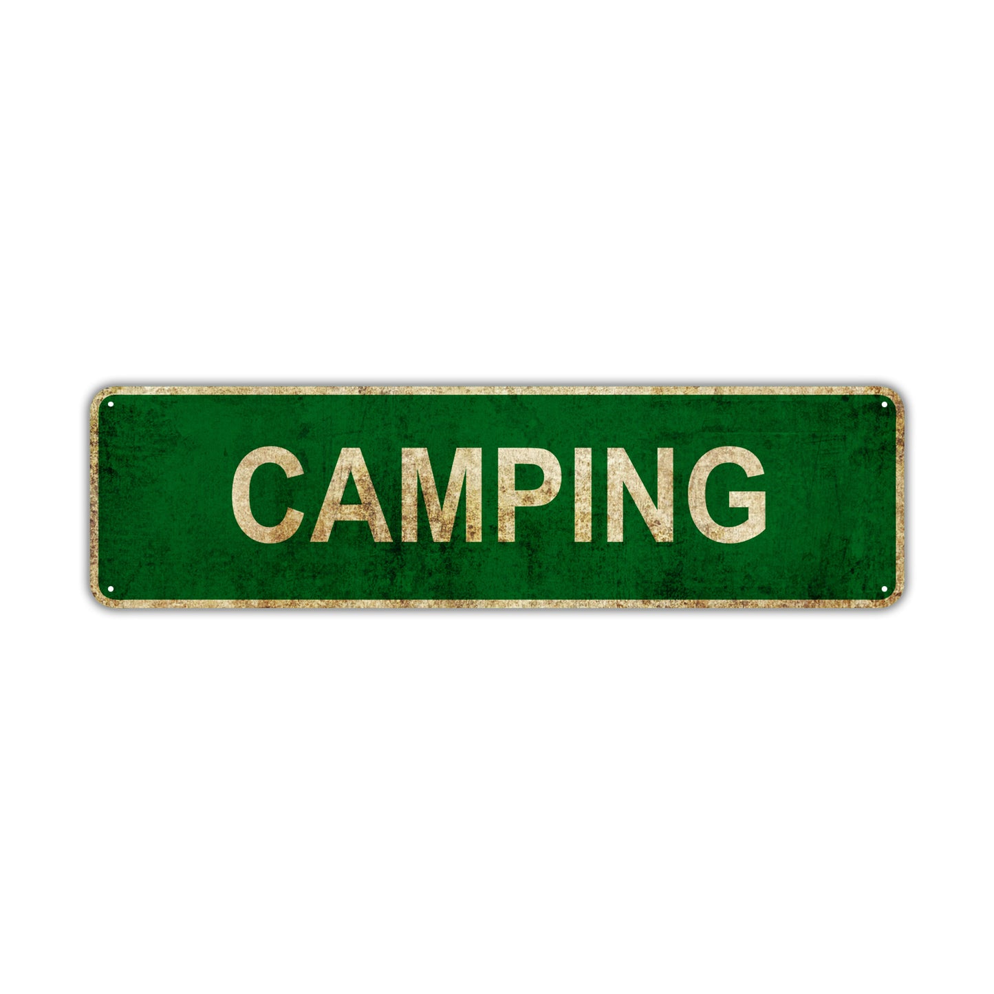 Camping Vintage Retro Street Sign Rustic Metal Aluminum Decor Wall Shop Man Cave Bar Gift