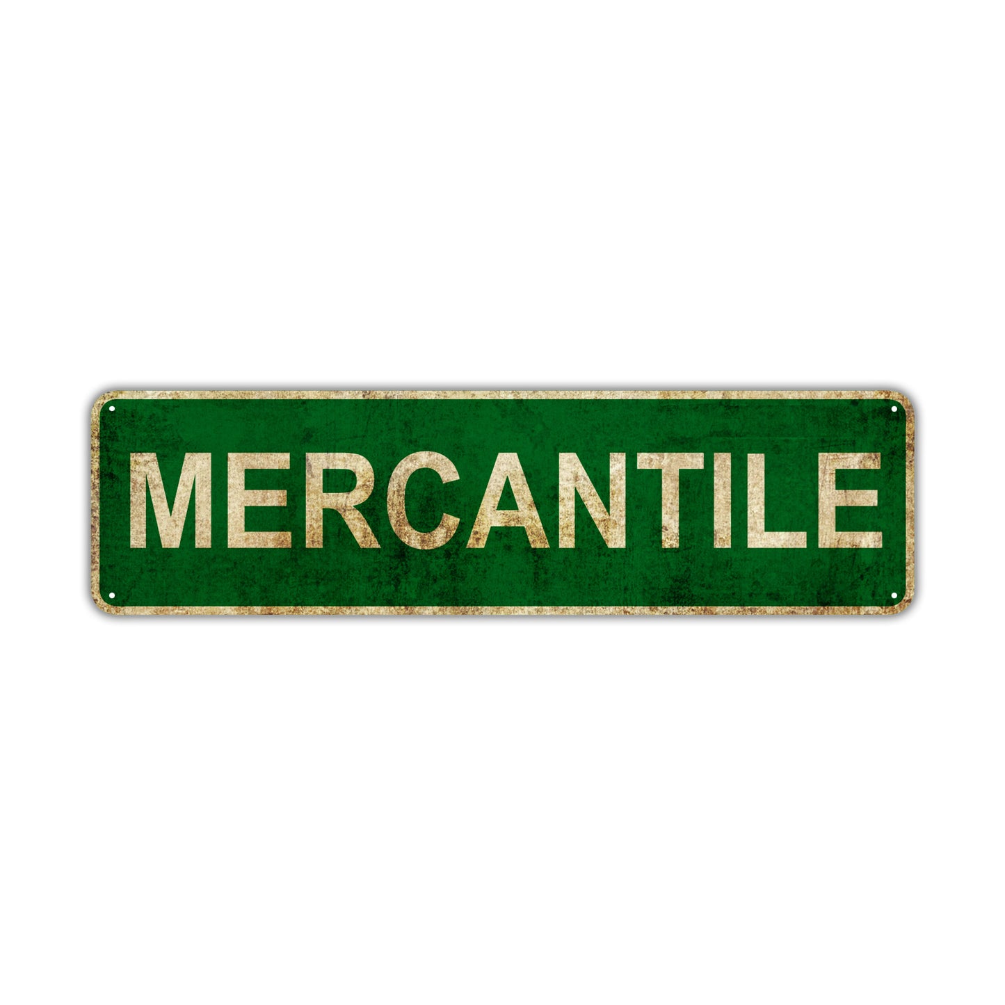 Mercantile Vintage Retro Street Sign Rustic Metal Aluminum Decor Wall Shop Man Cave Bar Gift