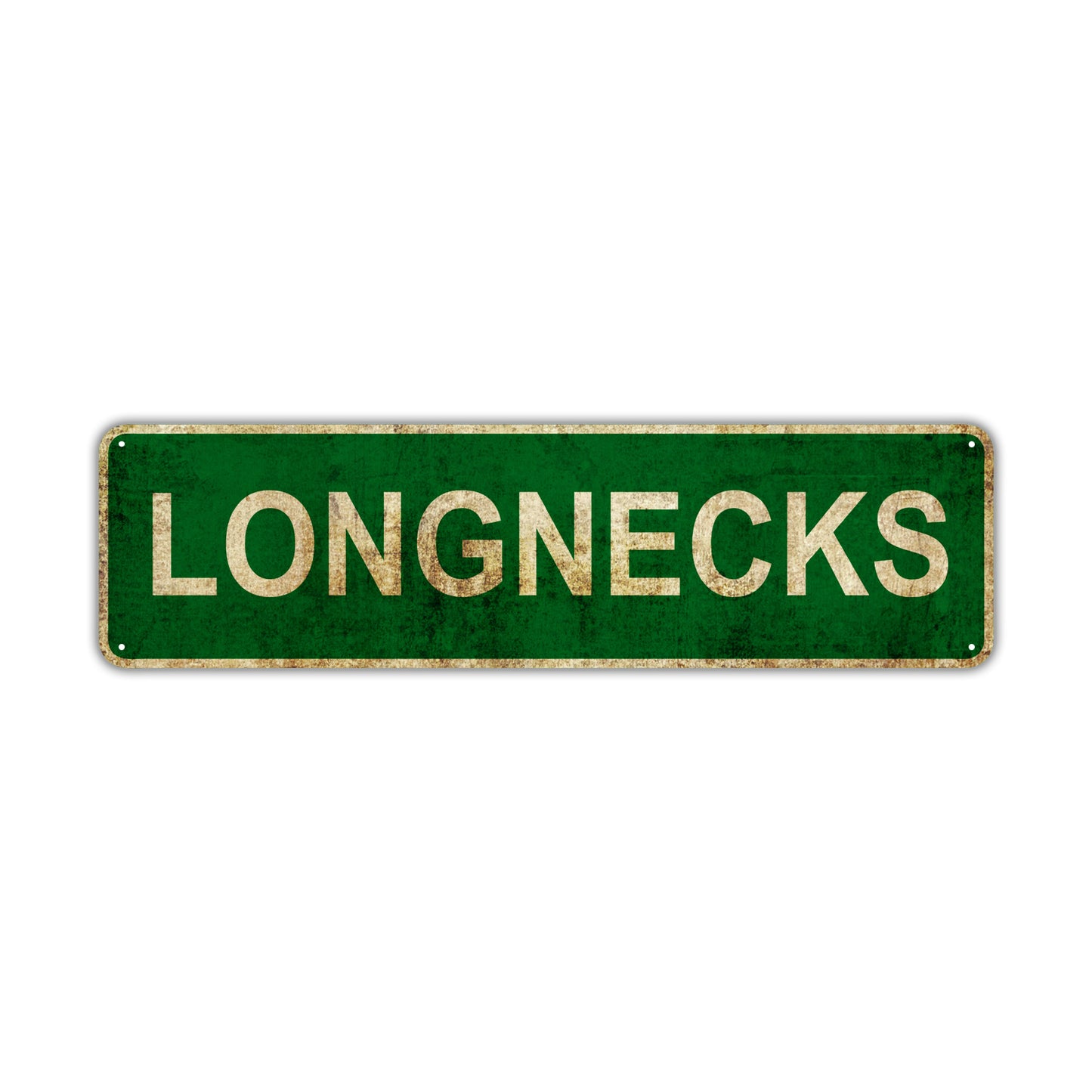 Longnecks Vintage Retro Street Sign Rustic Metal Aluminum Decor Wall Shop Man Cave Bar Gift