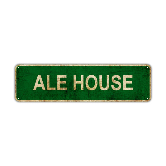 Ale House Vintage Retro Street Sign Rustic Metal Aluminum Decor Wall Shop Man Cave Bar Gift