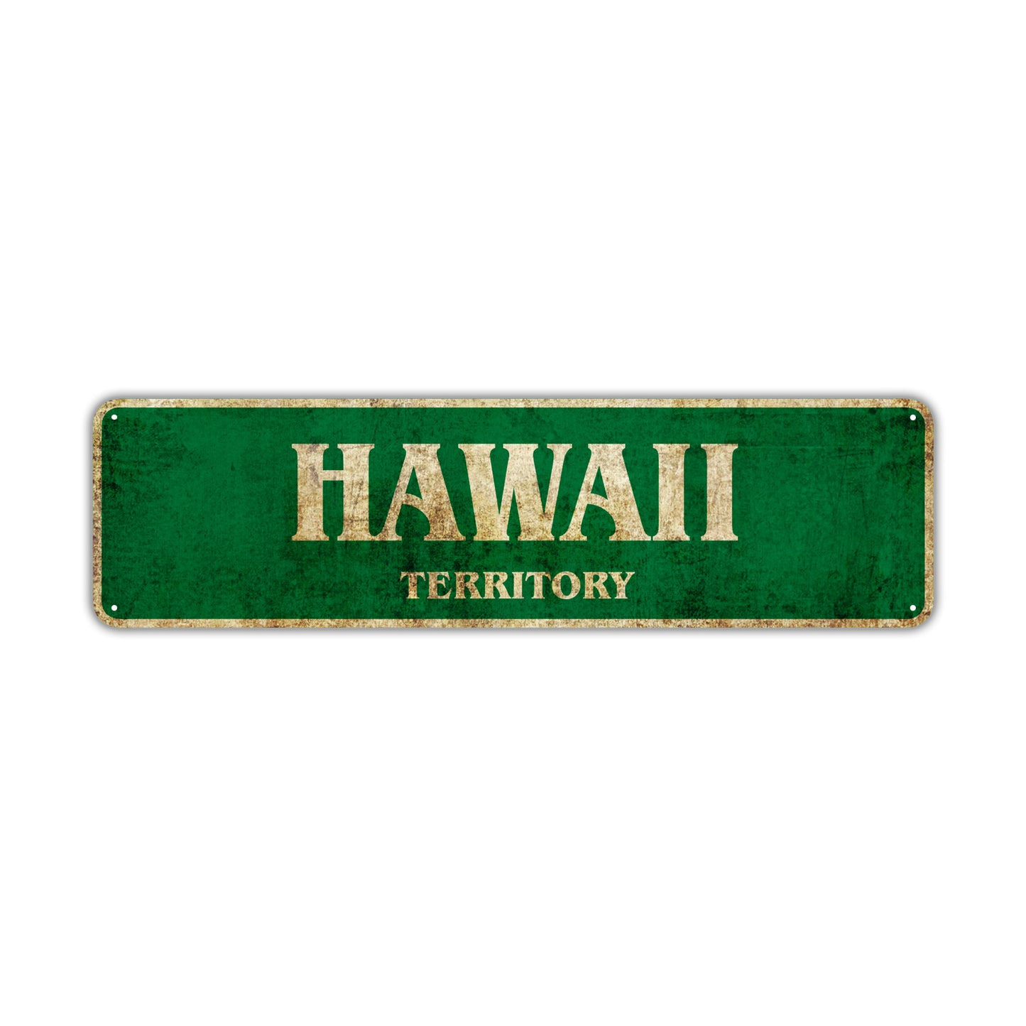 Hawaii Territory Vintage Retro Street Sign Rustic Metal Aluminum Decor Wall Shop Man Cave Bar Gift