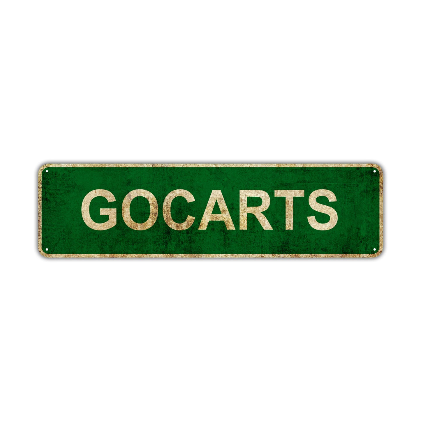 Gocarts Vintage Retro Street Sign Rustic Metal Aluminum Decor Wall Shop Man Cave Bar Gift