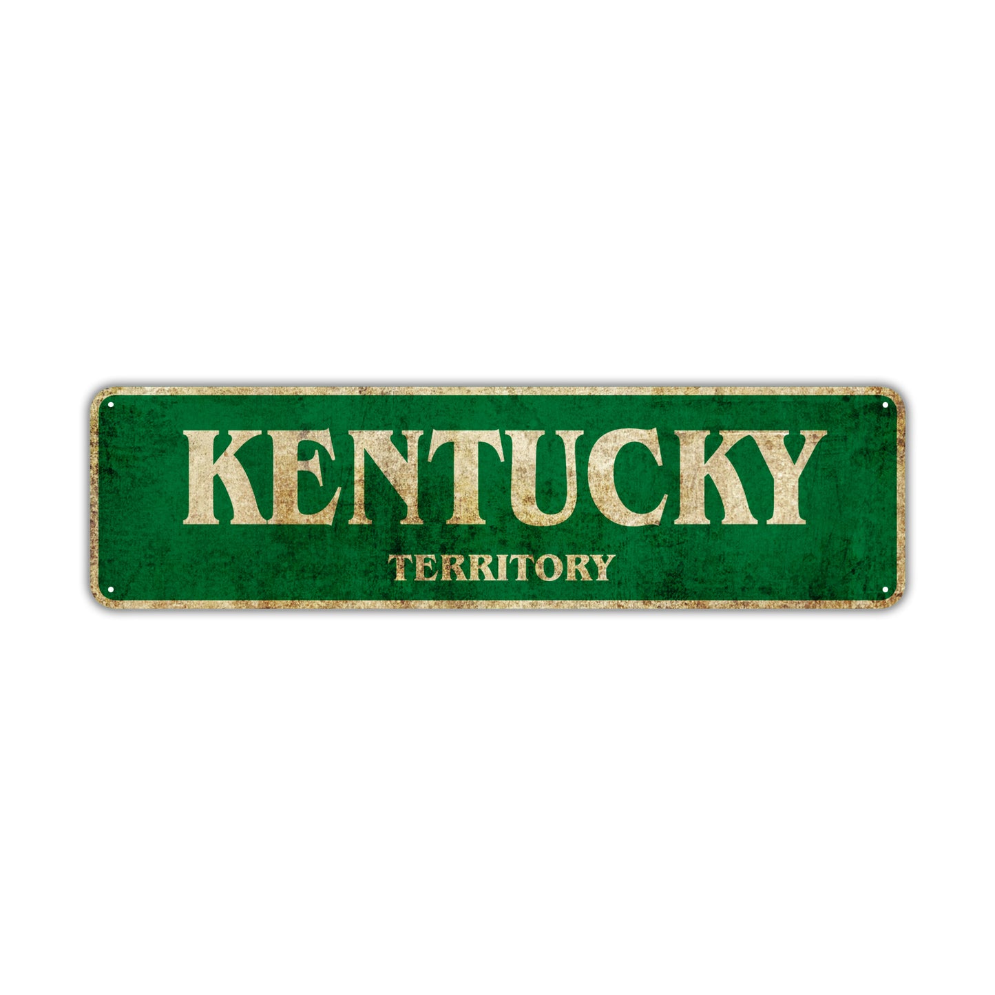 Kentucky Territory Vintage Retro Street Sign Rustic Metal Aluminum Decor Wall Shop Man Cave Bar Gift