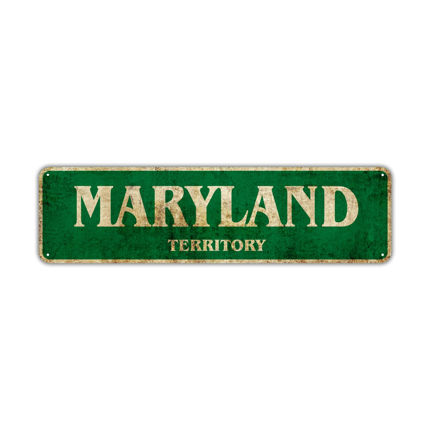 Maryland Territory Vintage Retro Street Sign Rustic Metal Aluminum Decor Wall Shop Man Cave Bar Gift