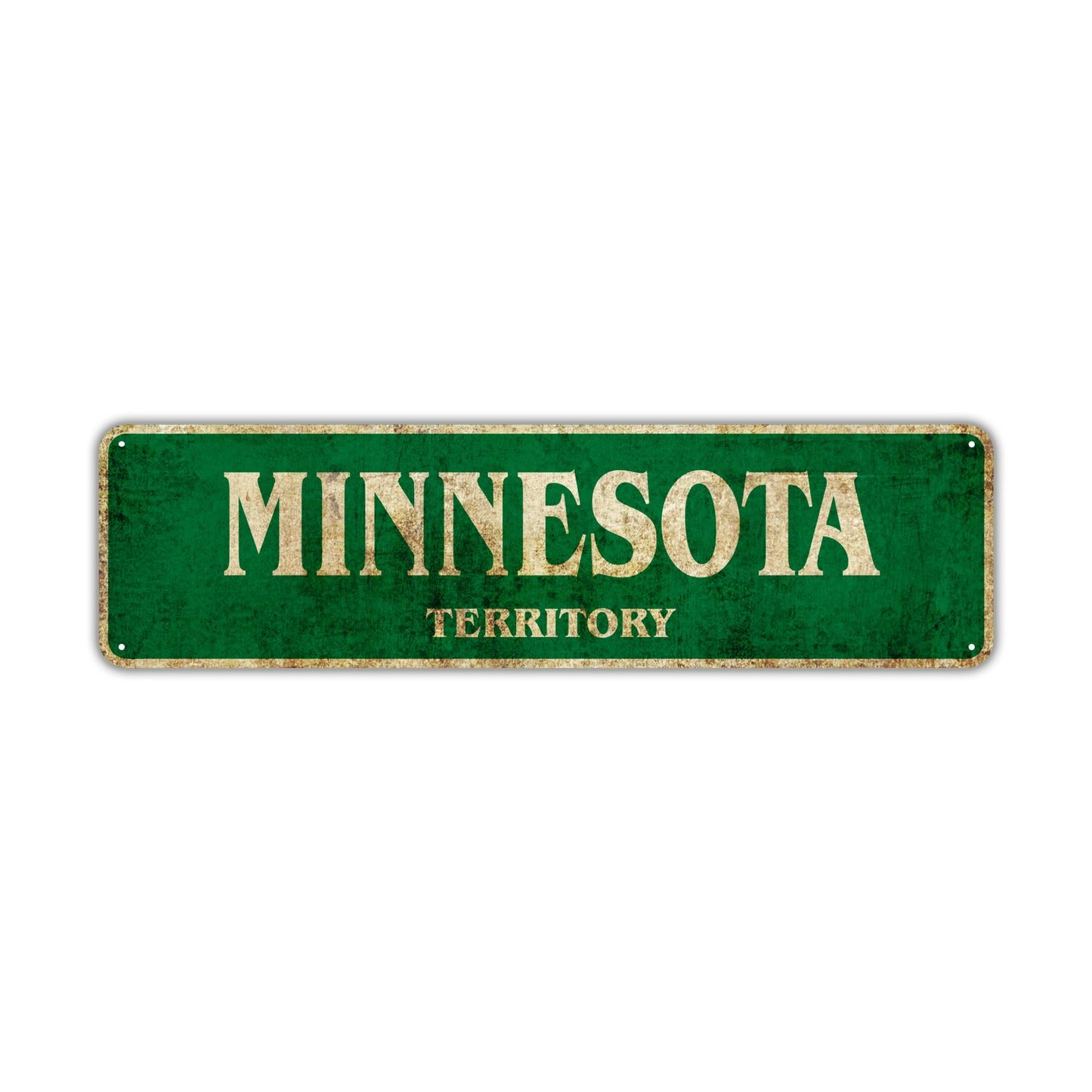Minnesota Territory Vintage Retro Street Sign Rustic Metal Aluminum Decor Wall Shop Man Cave Gift
