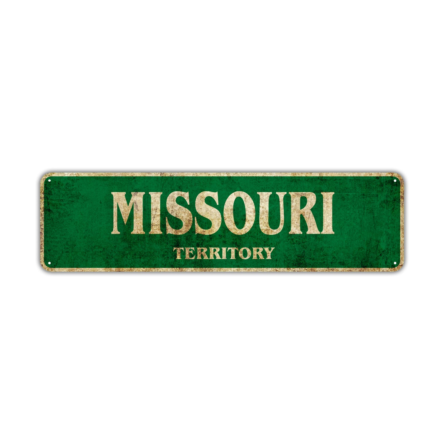 Missouri Territory Vintage Retro Street Sign Rustic Metal Aluminum Decor Wall Shop Man Cave Gift