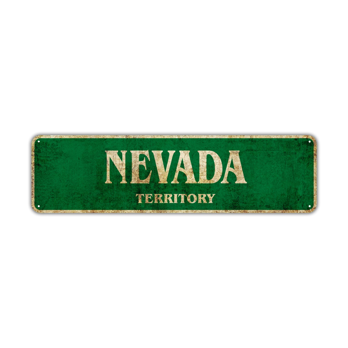 Nevada Territory Vintage Retro Street Sign Rustic Metal Aluminum Decor Wall Shop Man Gift