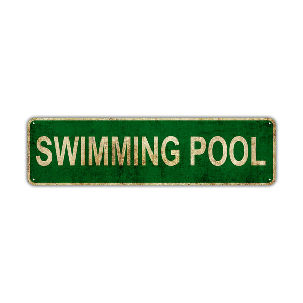 Swimming Pool Vintage Street Sign Sign Fever