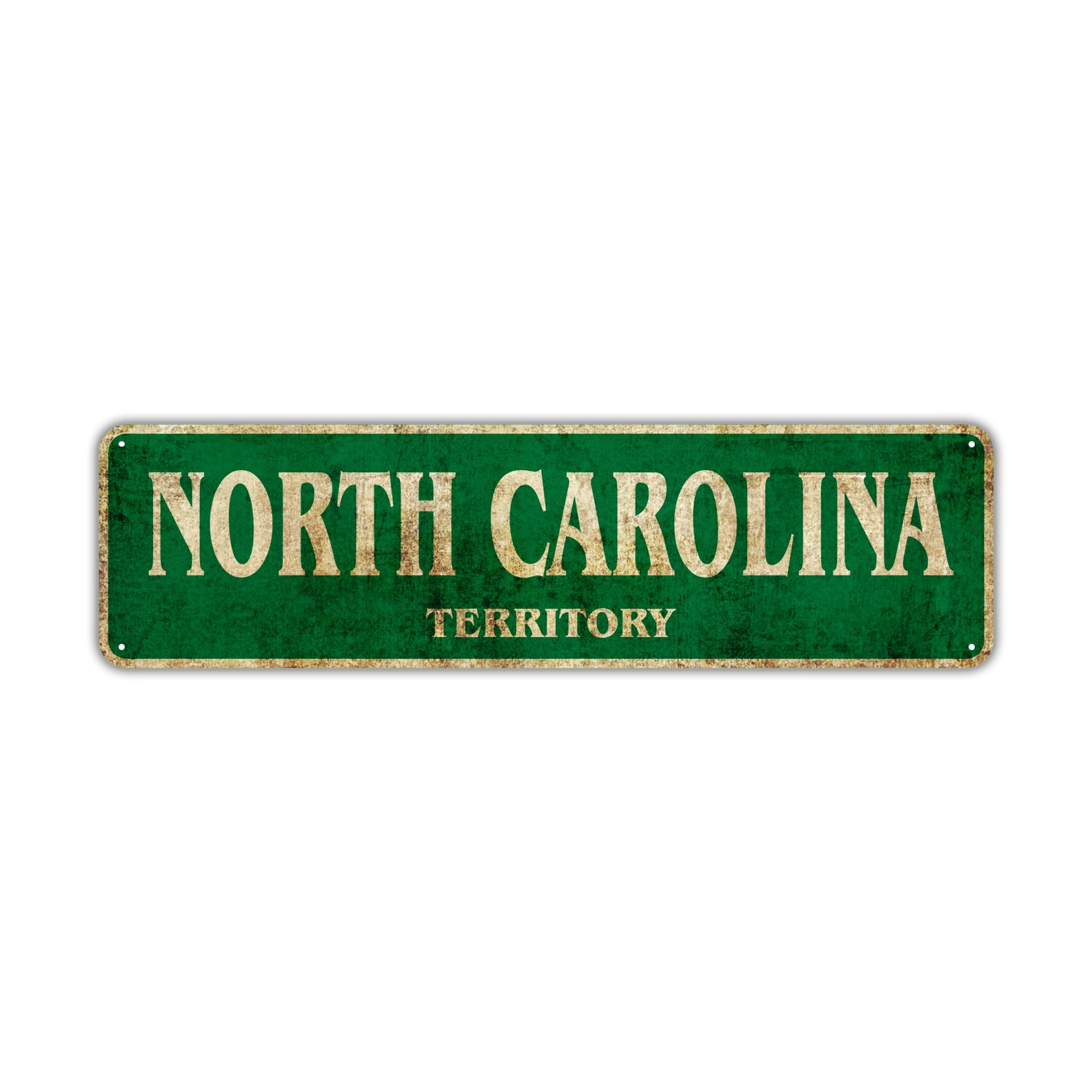 North Carolina Territory Vintage Retro Street Sign Rustic Metal Aluminum Decor Wall Shop Gift