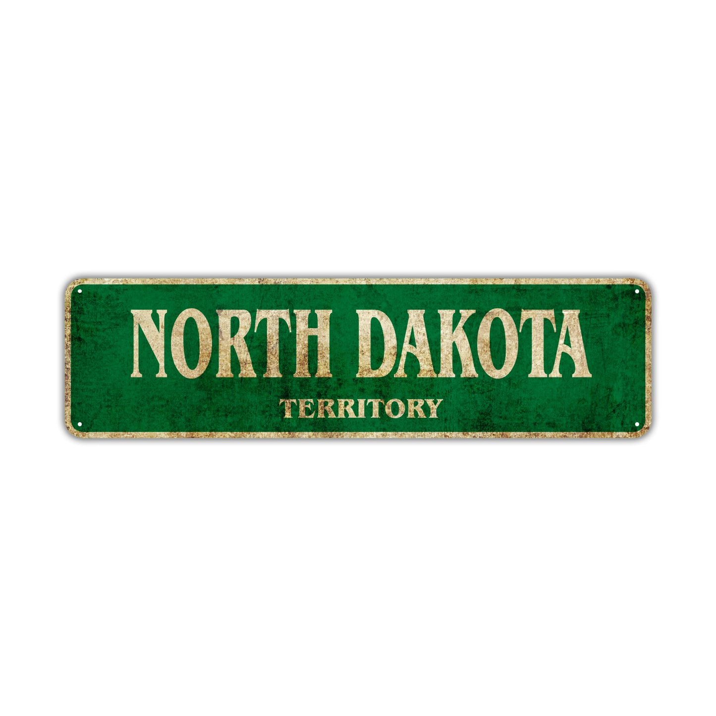 North Dakota Territory Vintage Retro Street Sign Rustic Metal Aluminum Decor Wall Shop Gift