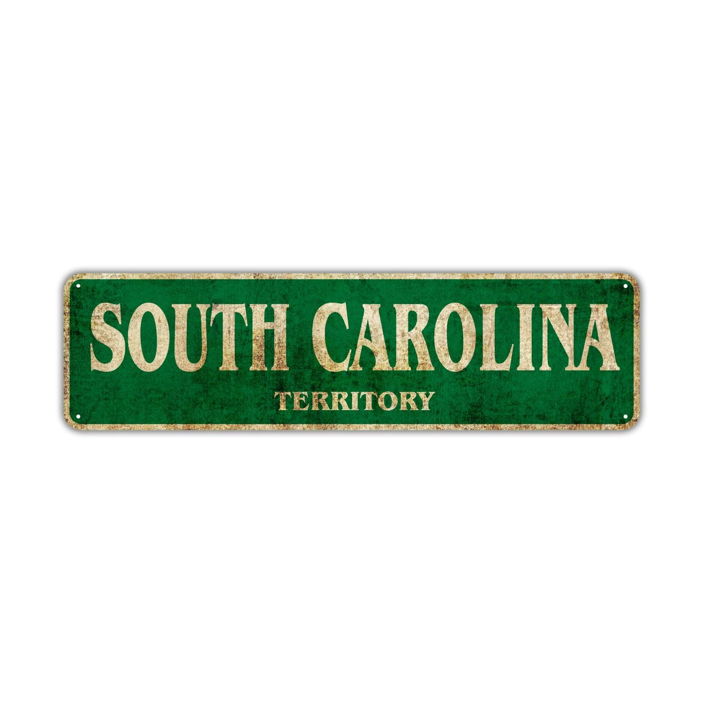 South Carolina Territory Vintage Retro Street Sign Rustic Metal Aluminum Decor Wall Man Shop Gift