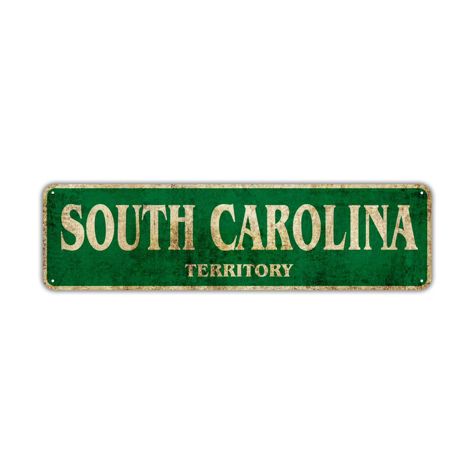 South Carolina Territory Vintage Retro Street Sign Rustic Metal Aluminum Decor Wall Man Shop Gift
