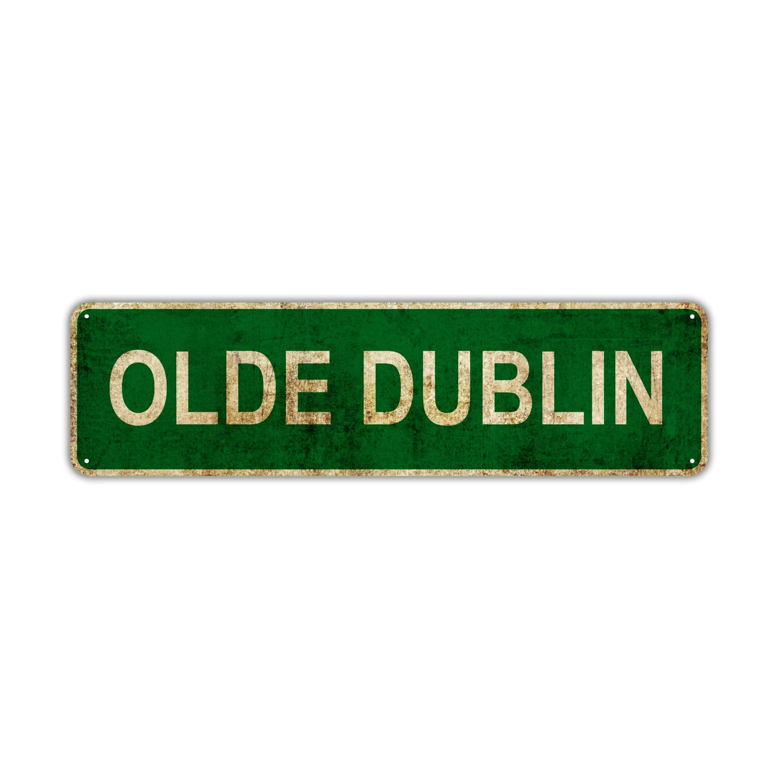 Olde Dublin Vintage Retro Street Sign Rustic Metal Aluminum Wall Decor Man Shop Cave Bar Gift