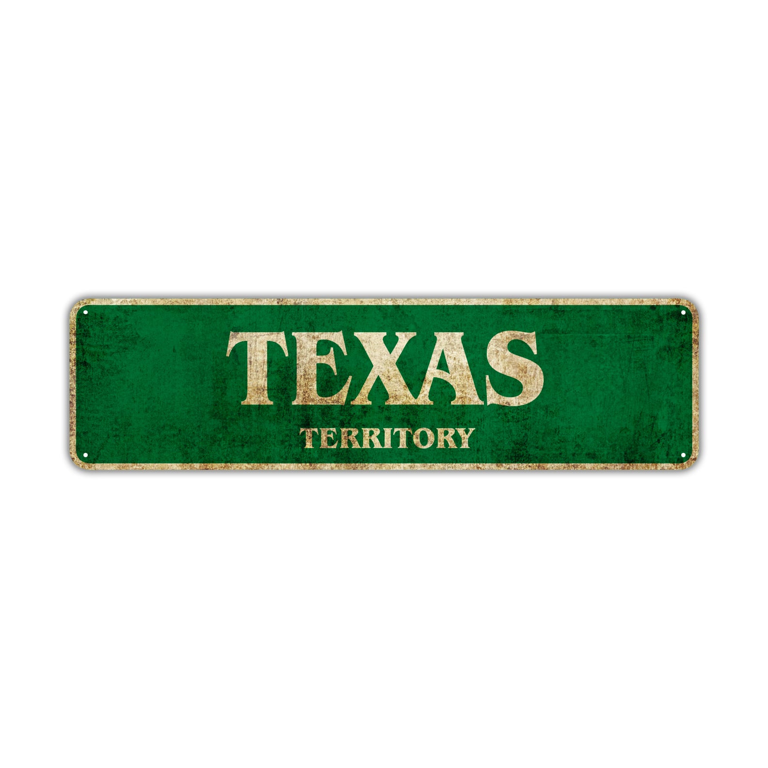 Texas Territory Vintage Retro Street Sign Rustic Metal Aluminum Decor Wall Man Shop Gift