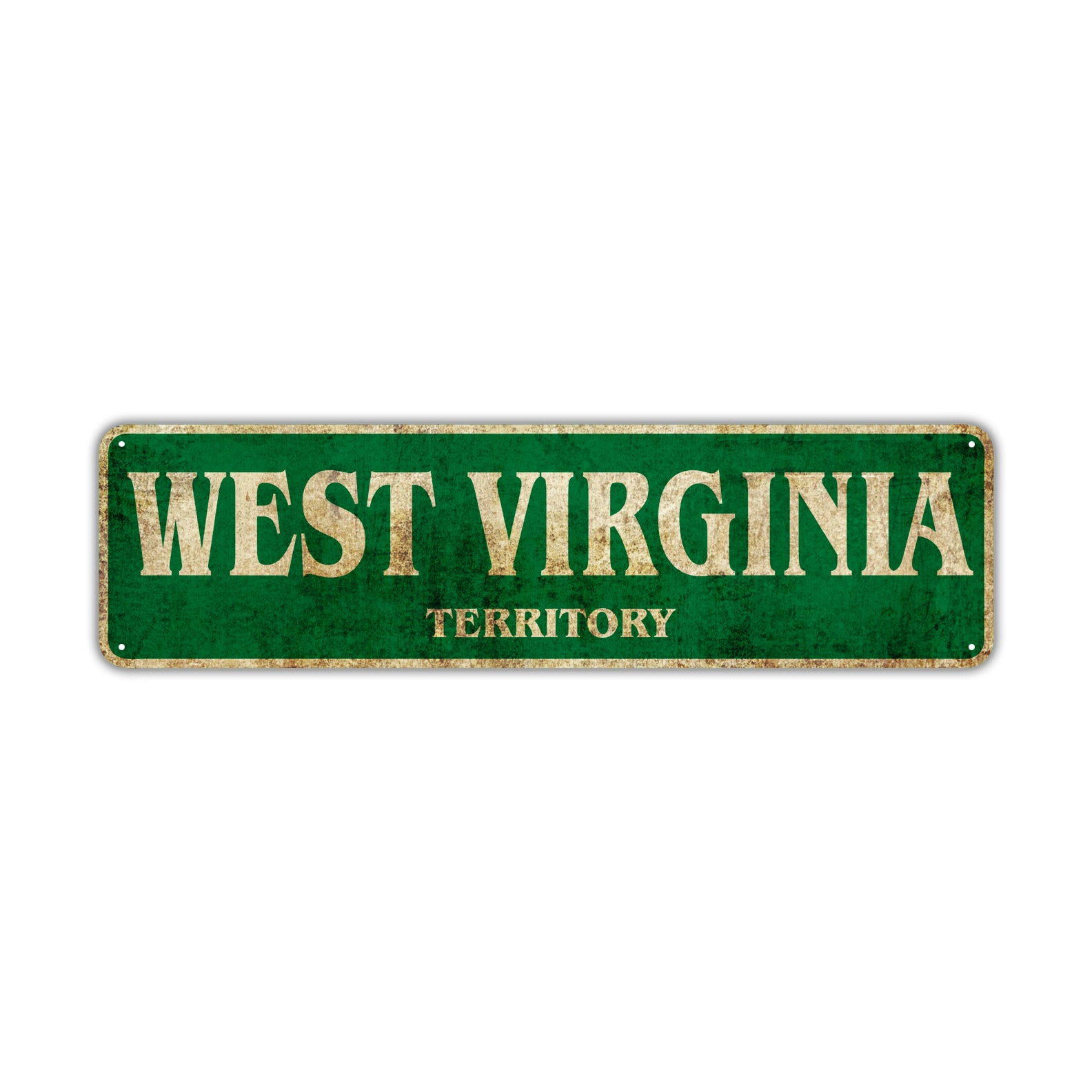 Virginia Territory Vintage Retro Street Sign Rustic Metal Aluminum Decor Wall Man Shop Gift