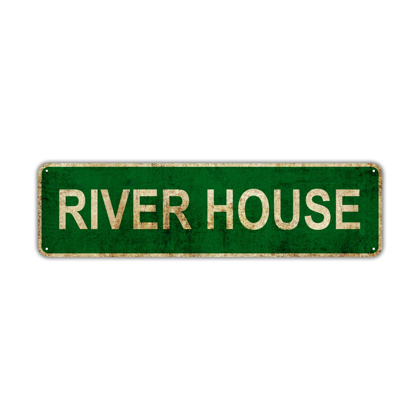River House Vintage Retro Street Sign Rustic Metal Aluminum Decor Wall Man Shop Cave Bar Gift