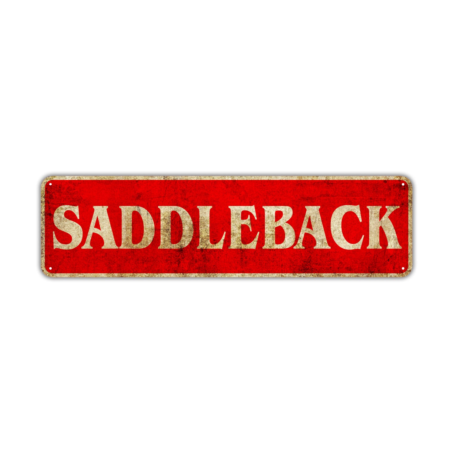 Saddleback Vintage Retro Street Sign Rustic Metal Aluminum Decor Wall Man Shop Cave Bar Gift