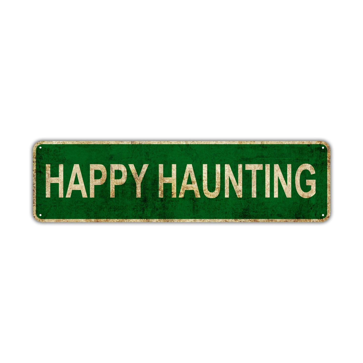 Happy Haunting Vintage Retro Street Novelty Sign Rustic Metal Aluminum Decor Wall Man Shop Cave Bar Gift