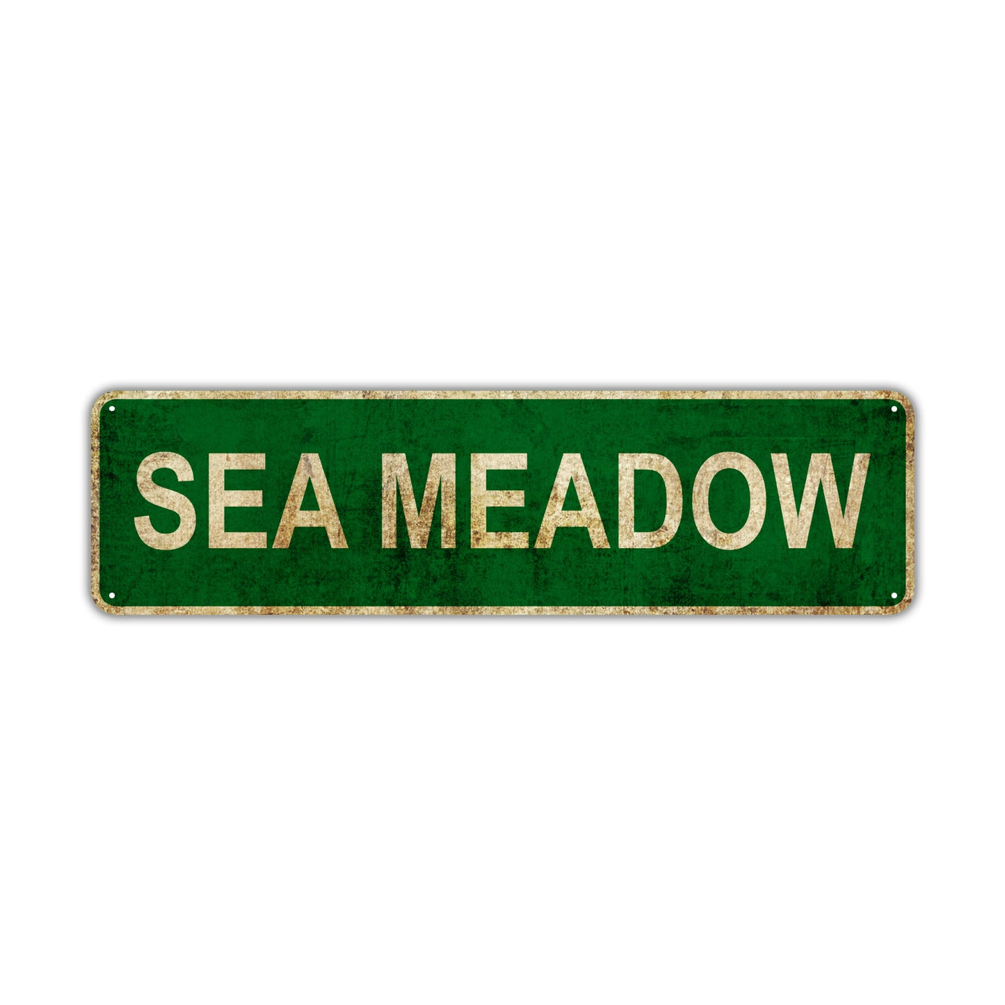 Sea Meadow Vintage Retro Street Novelty Sign Rustic Metal Aluminum Decor Wall Man Shop Cave Bar Gift