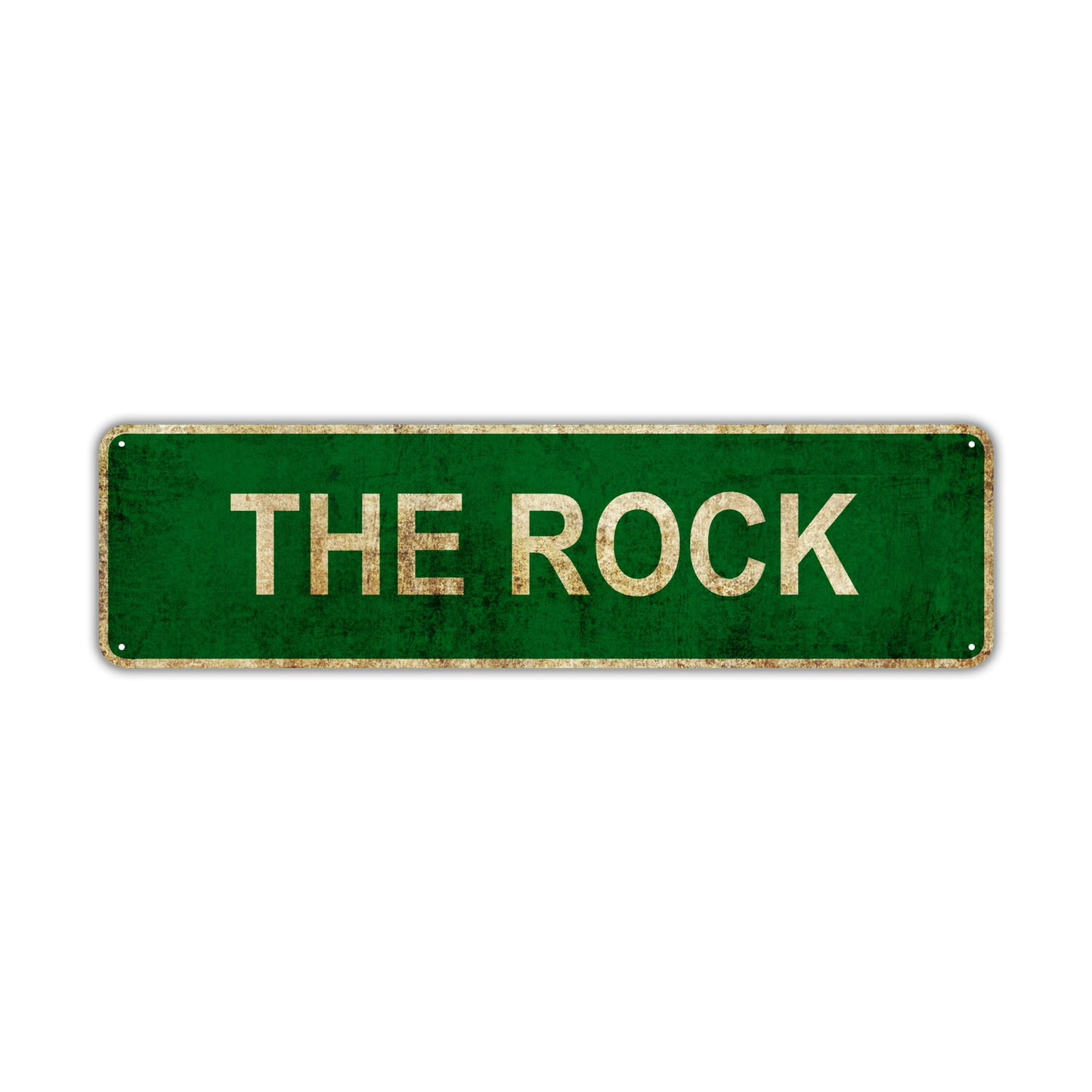 The Rock Vintage Retro Street Novelty Sign Rustic Metal Aluminum Decor Wall Man Shop Cave Bar Gift