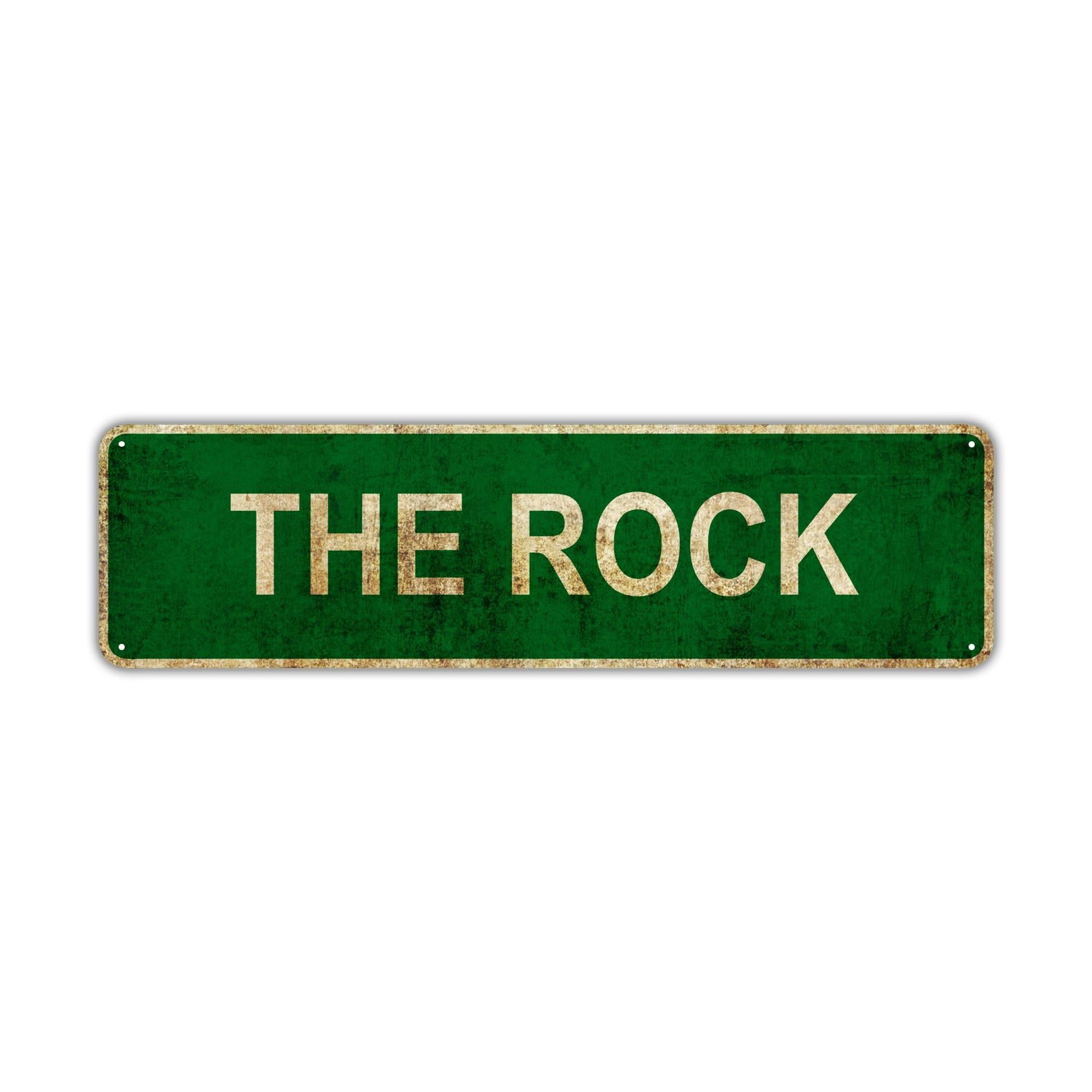The Rock Vintage Retro Street Novelty Sign Rustic Metal Aluminum Decor Wall Man Shop Cave Bar Gift