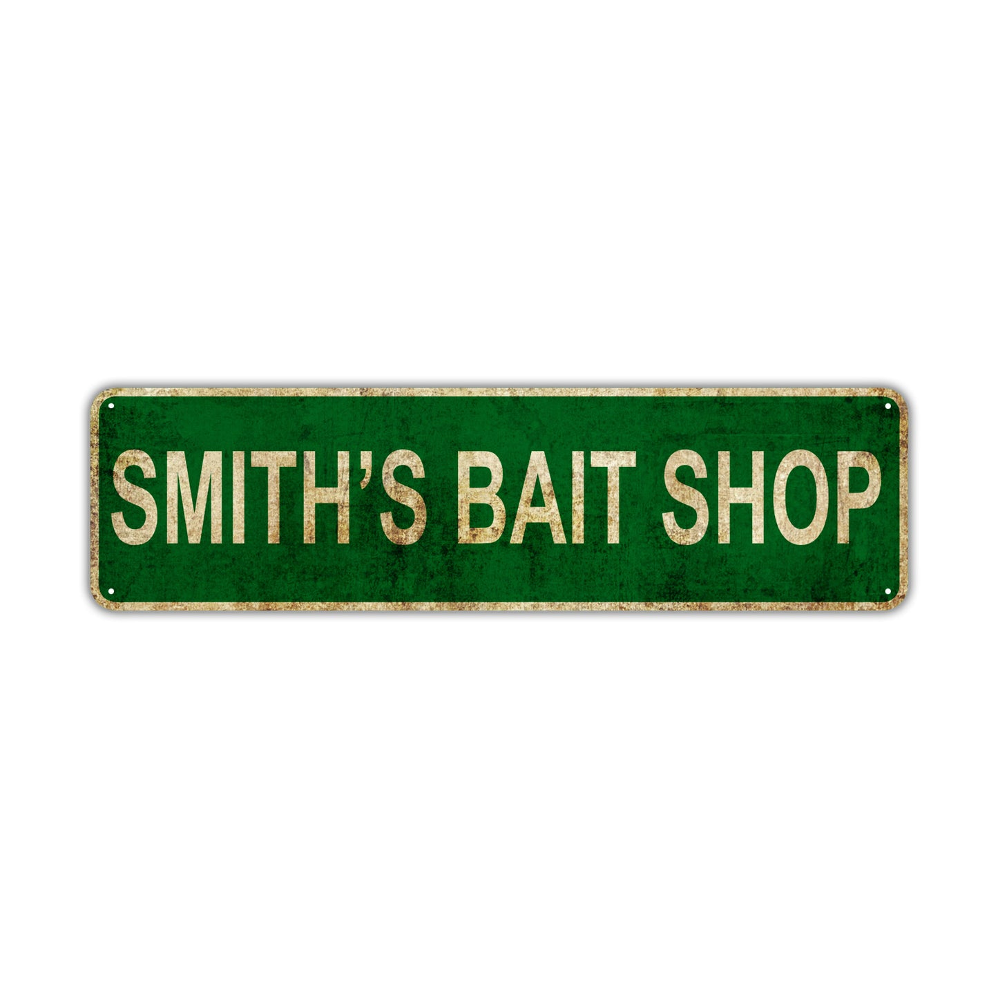 Smith's Bait Shop Vintage Retro Street Novelty Sign Rustic Metal Aluminum Decor Wall Man Shop Cave Bar Gift